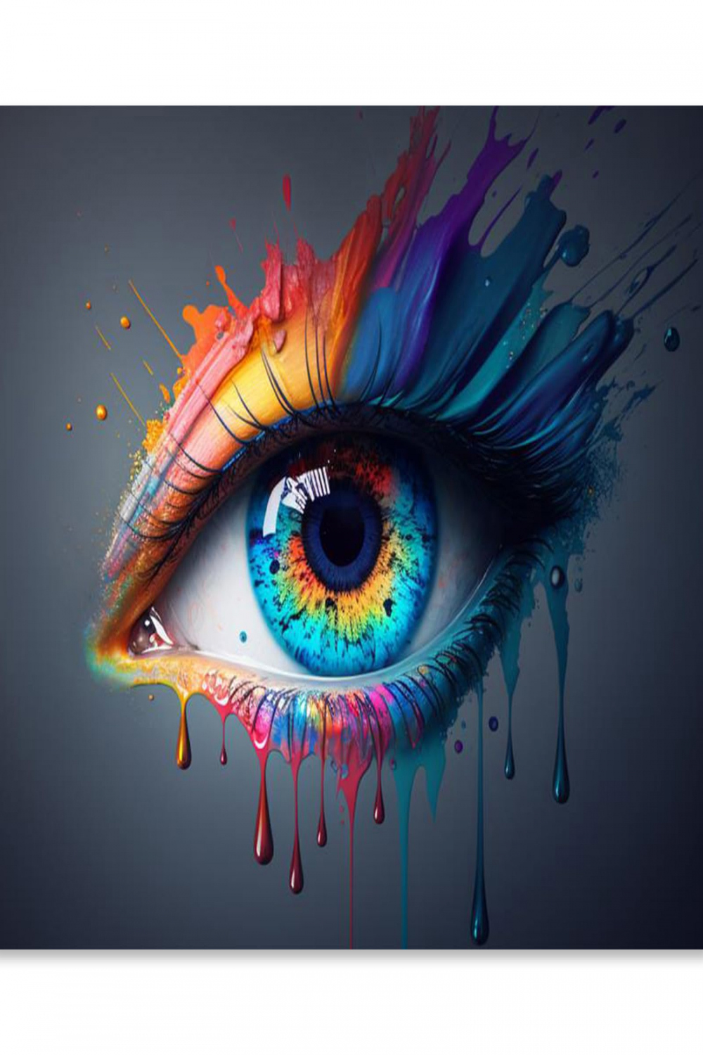 Graffiti Eye Paint by Numbers for Beginners Colorful Eye Doodle