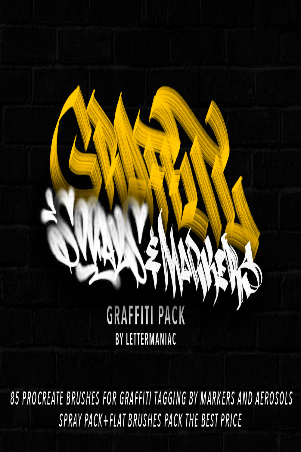 Graffiti procreate brush pack/iPad Pro Spray tags vol