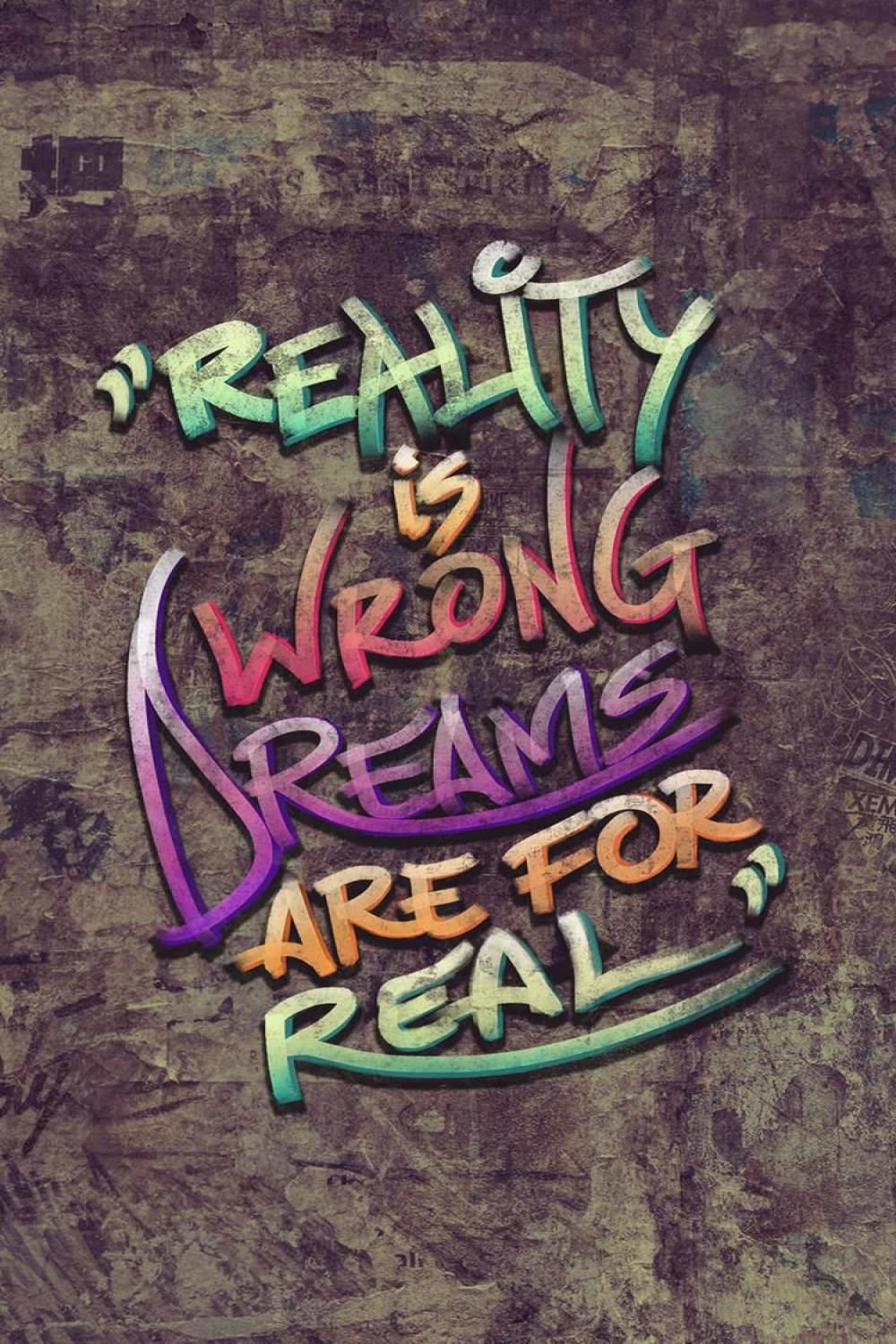 Graffiti Quote iPhone Wallpaper  Graffiti tapete, Kunst tapete