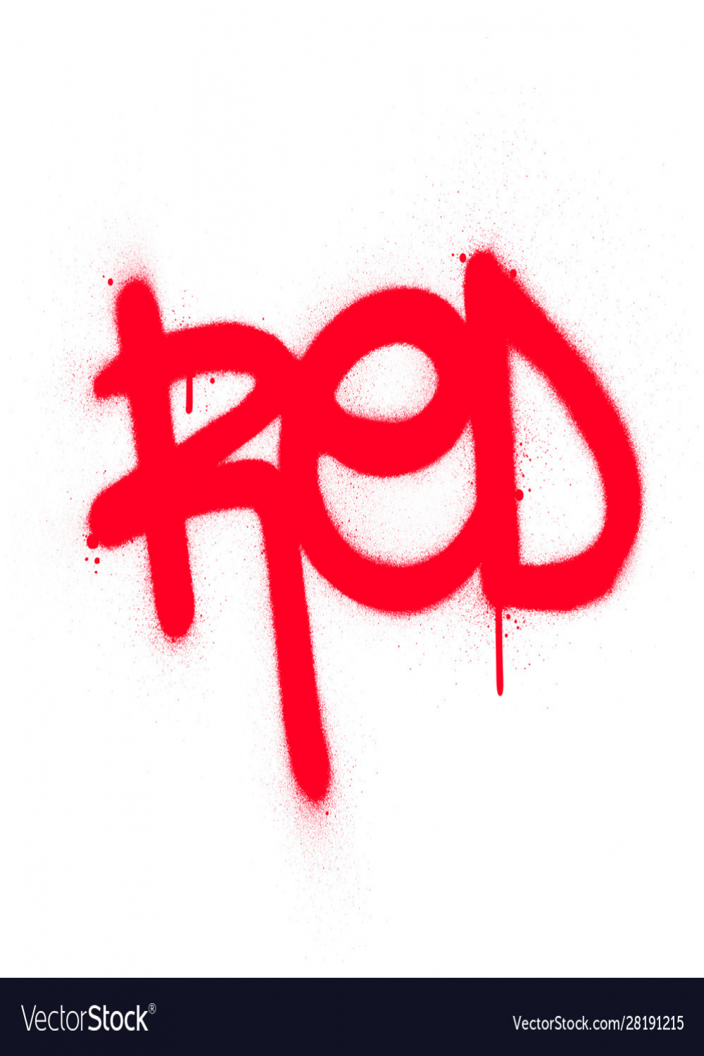 Graffiti red word sprayed in over white Royalty Free Vector