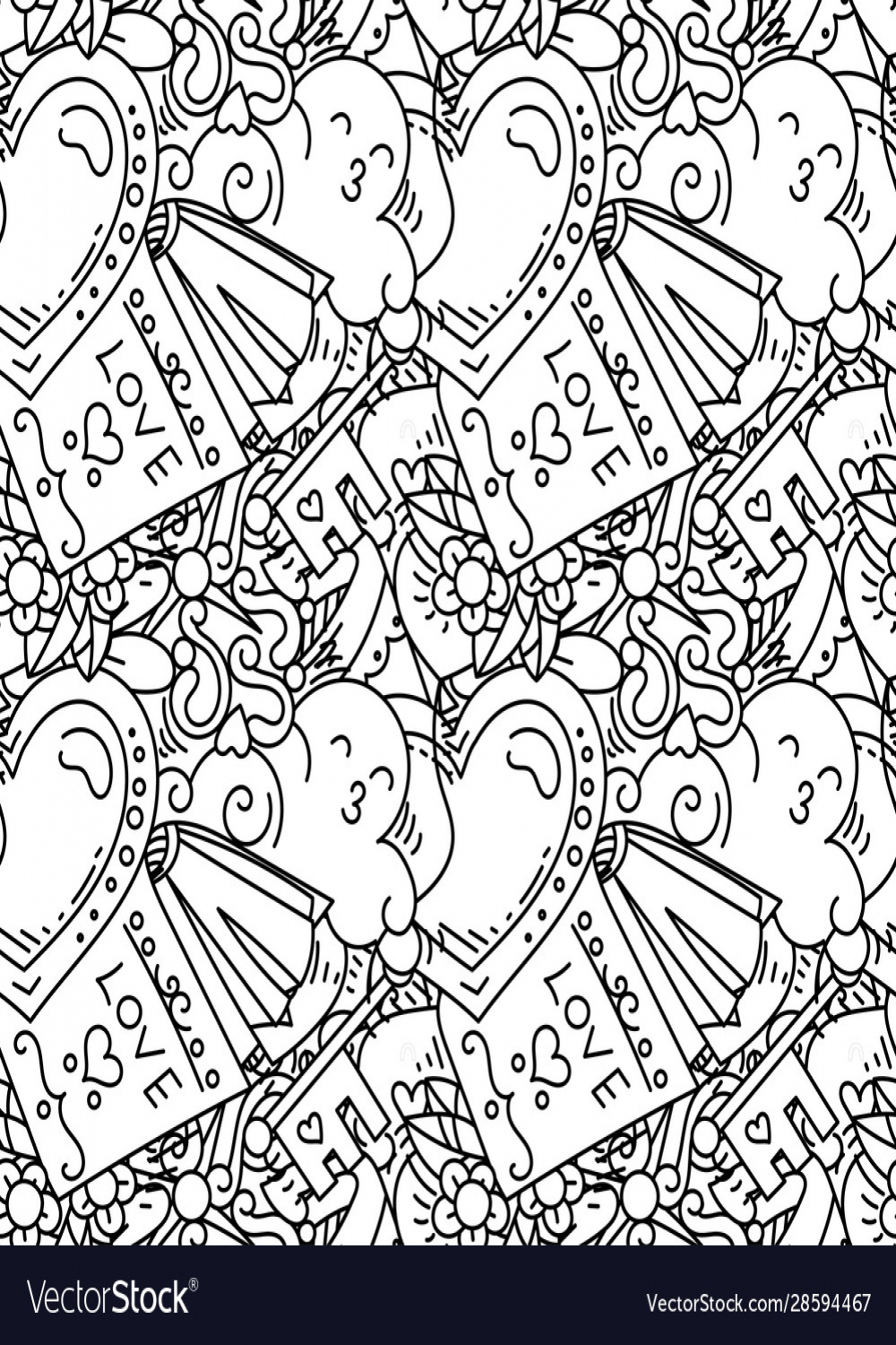 Graffiti seamless pattern with love style doodles Vector Image