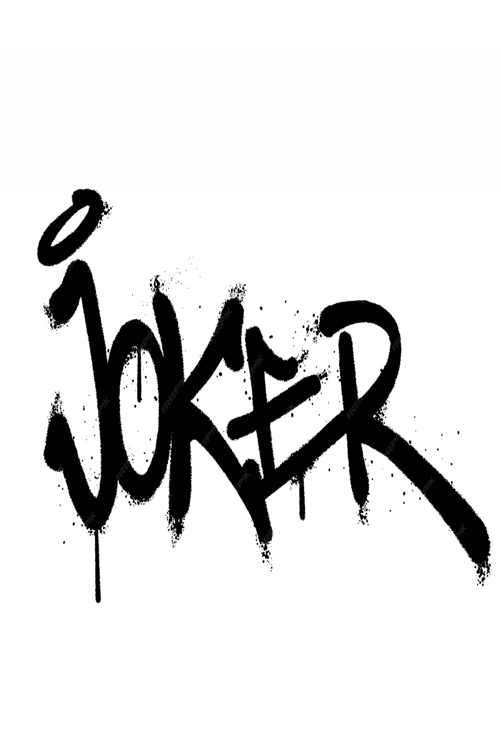 Graffiti-sprühfarbe wort joker isolierter vektor  Premium-Vektor