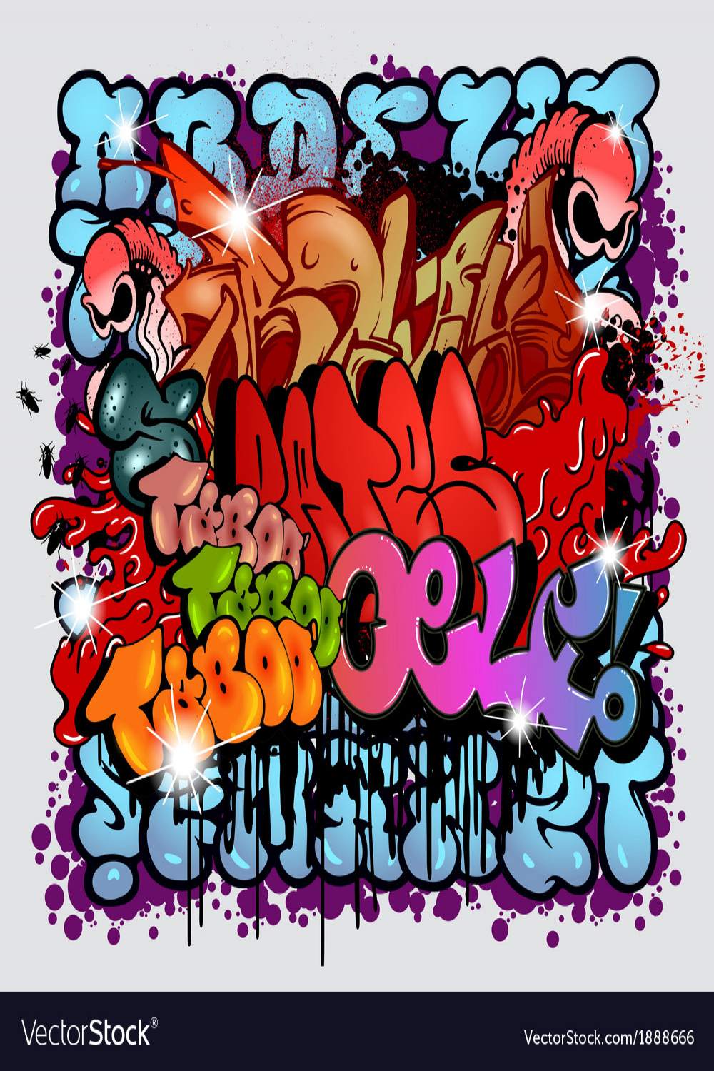 Graffiti street art elements Royalty Free Vector Image