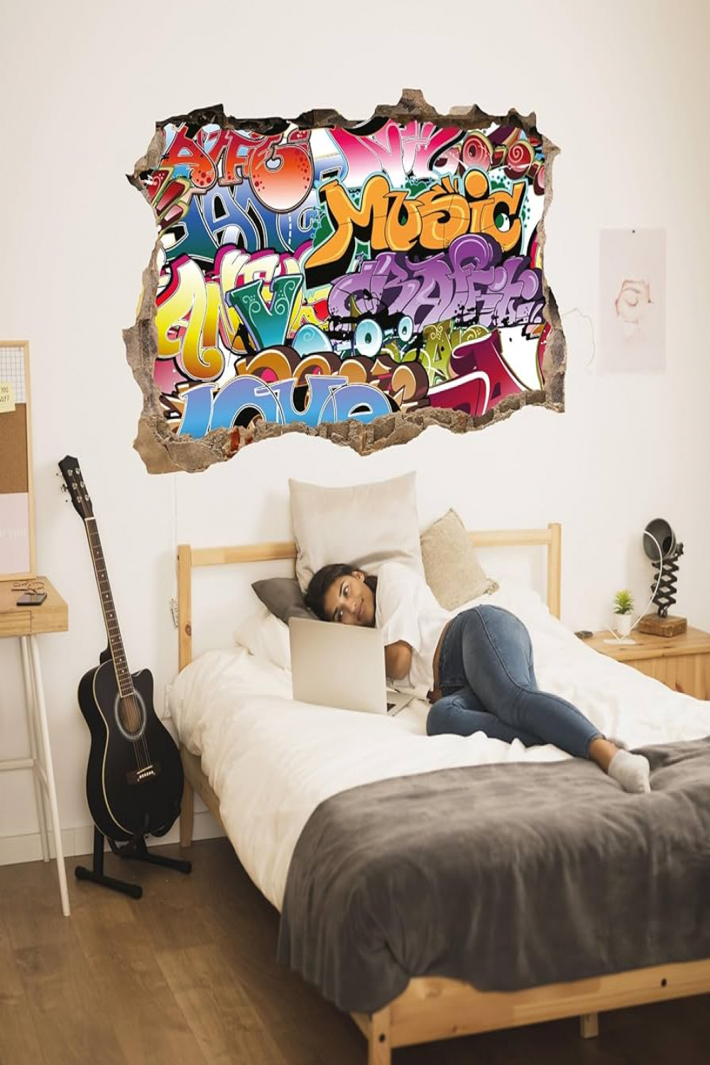 Graffiti tag Music teenager bedroom wall sticker wall mural