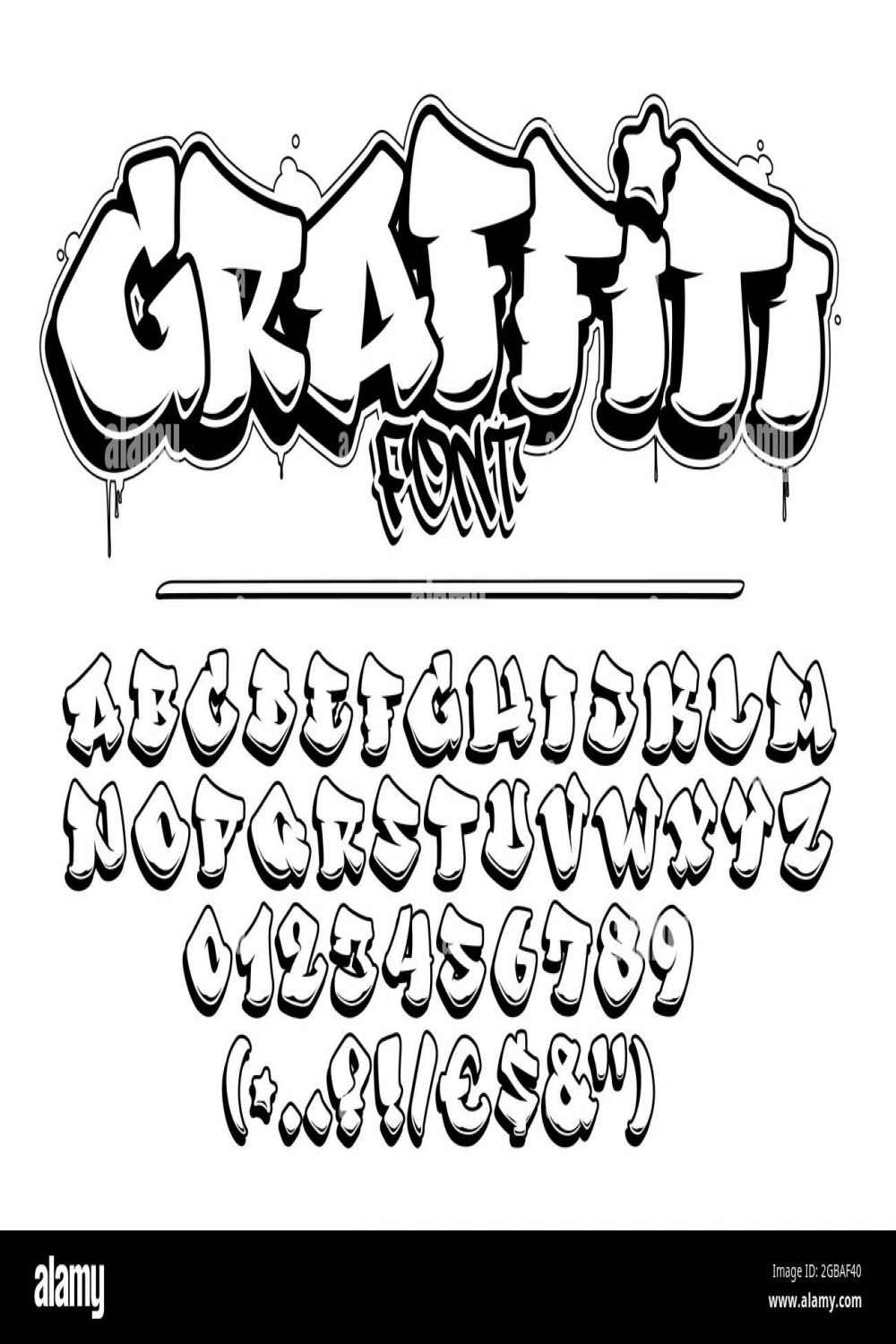 Graffiti vector font