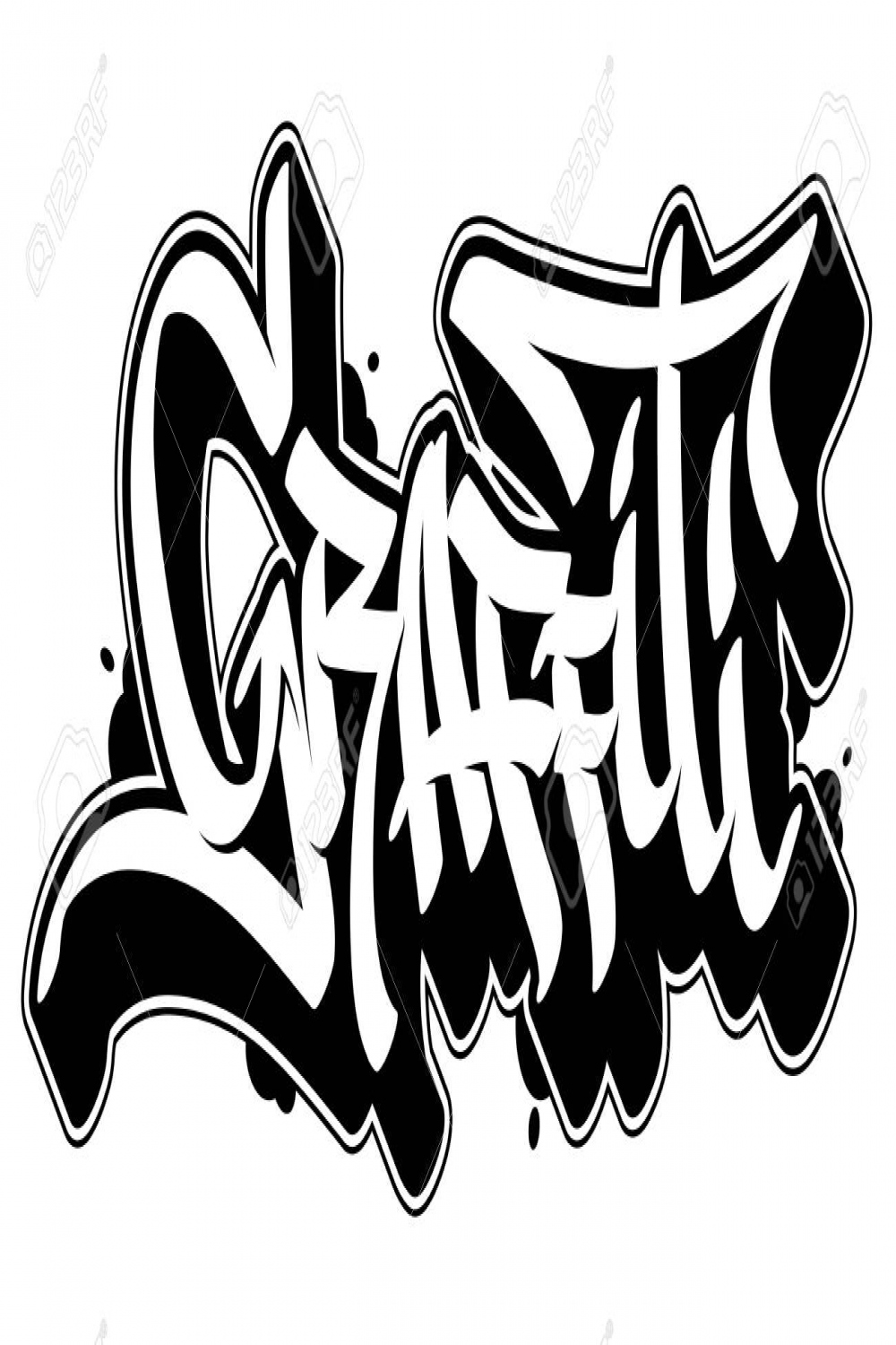 Graffiti Vector Word In Readable Graffiti Style