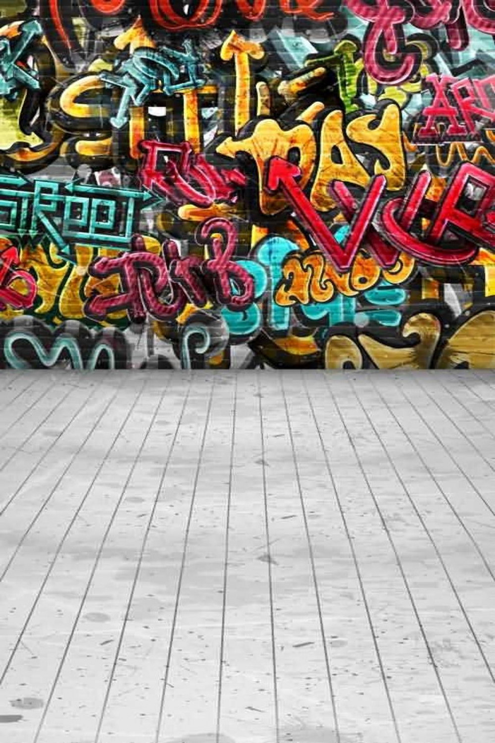 Graffiti Wall Backdrop Computer Printed Photography Background