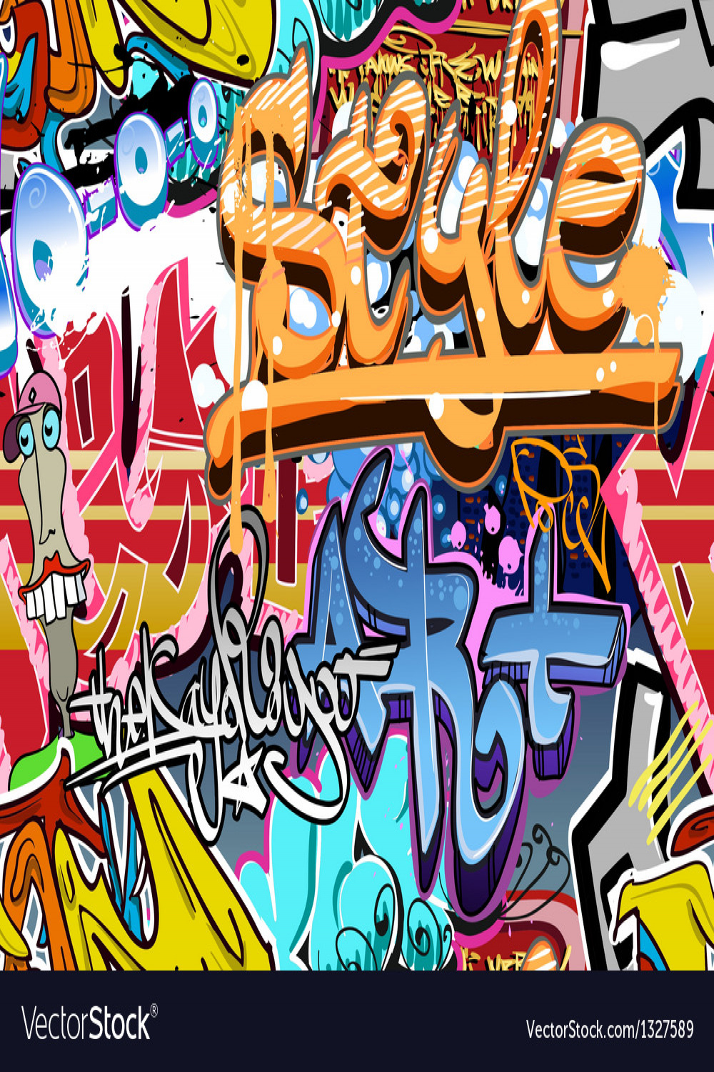 Graffiti wall Royalty Free Vector Image - VectorStock