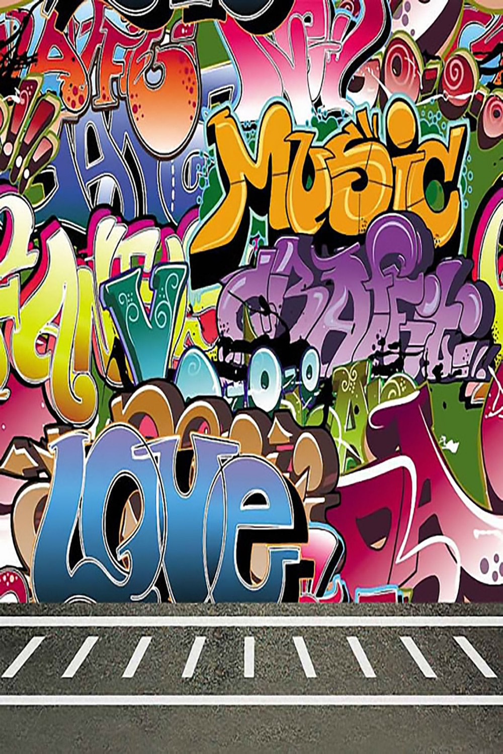 Graffiti Wand hintergrund Kulisse - er Jahre Baby Shower Dekor Banner  Fotobooth Hintergrund er Hip Hop Party Fotografie Foto Requisiten w