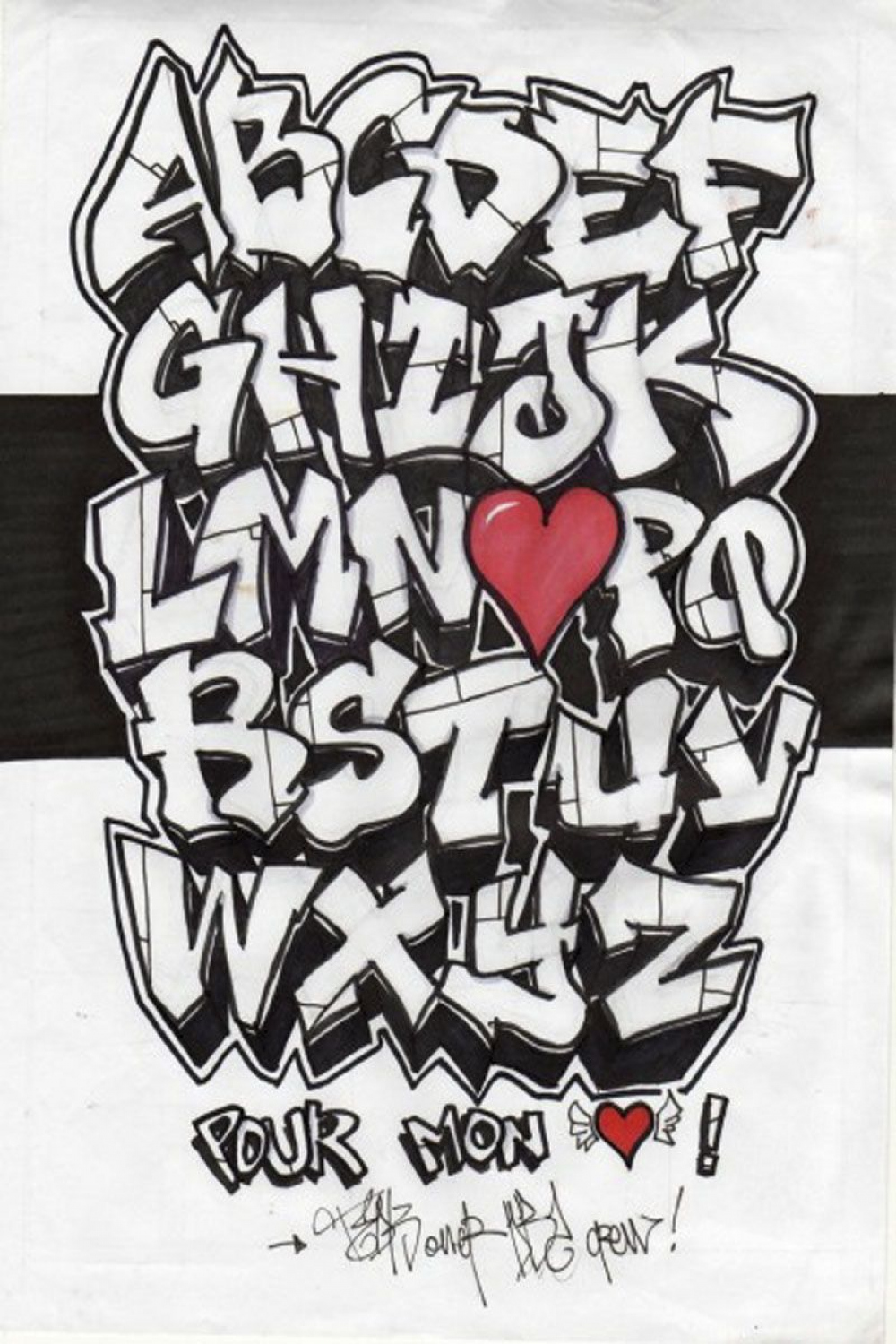 Graffiti writing A-Z  Graffiti alphabet, Graffiti lettering