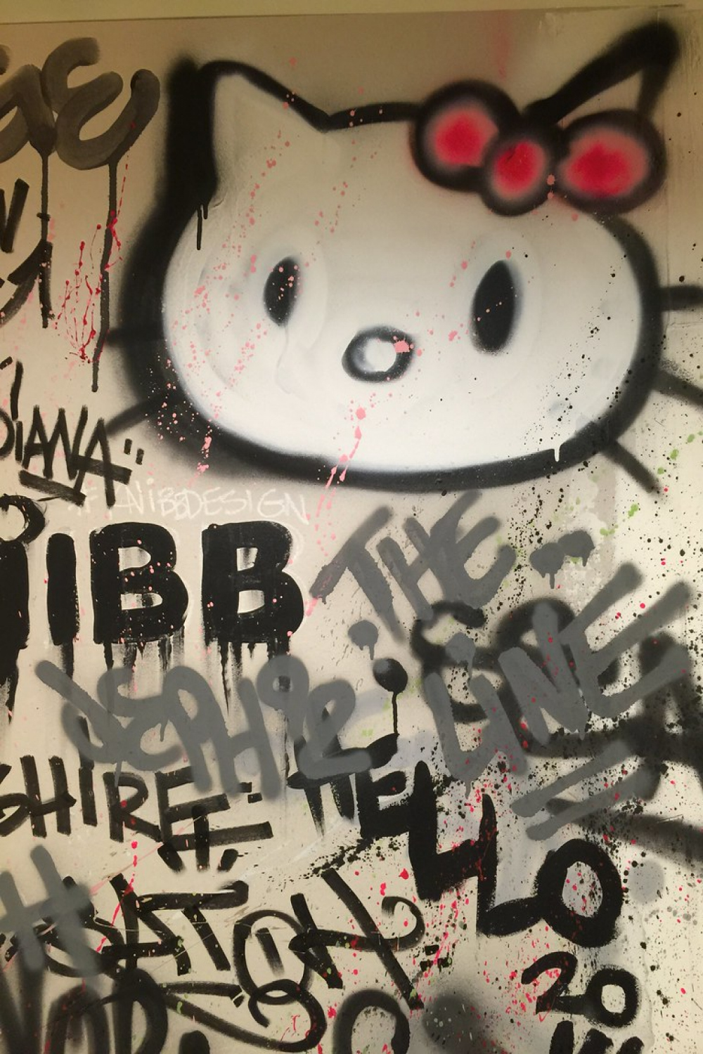 Hello Kitty Graffiti on Cement Wall  Wallpaper for iPhone   Flickr