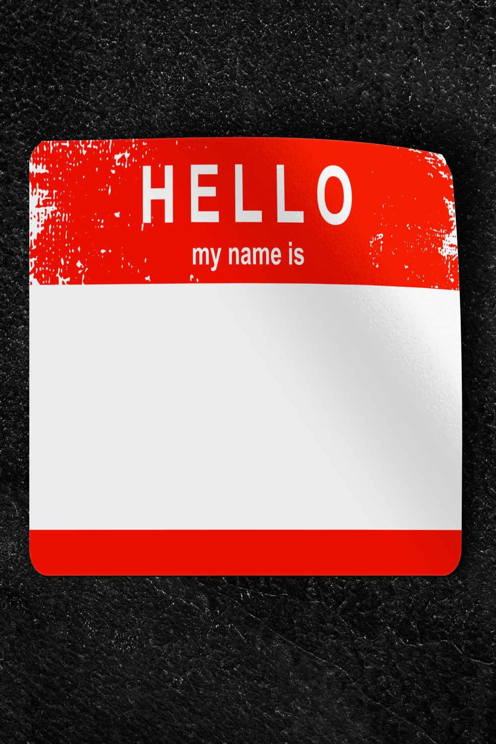 Hello my name is“ Sticker (Eggshell) drucken lassen