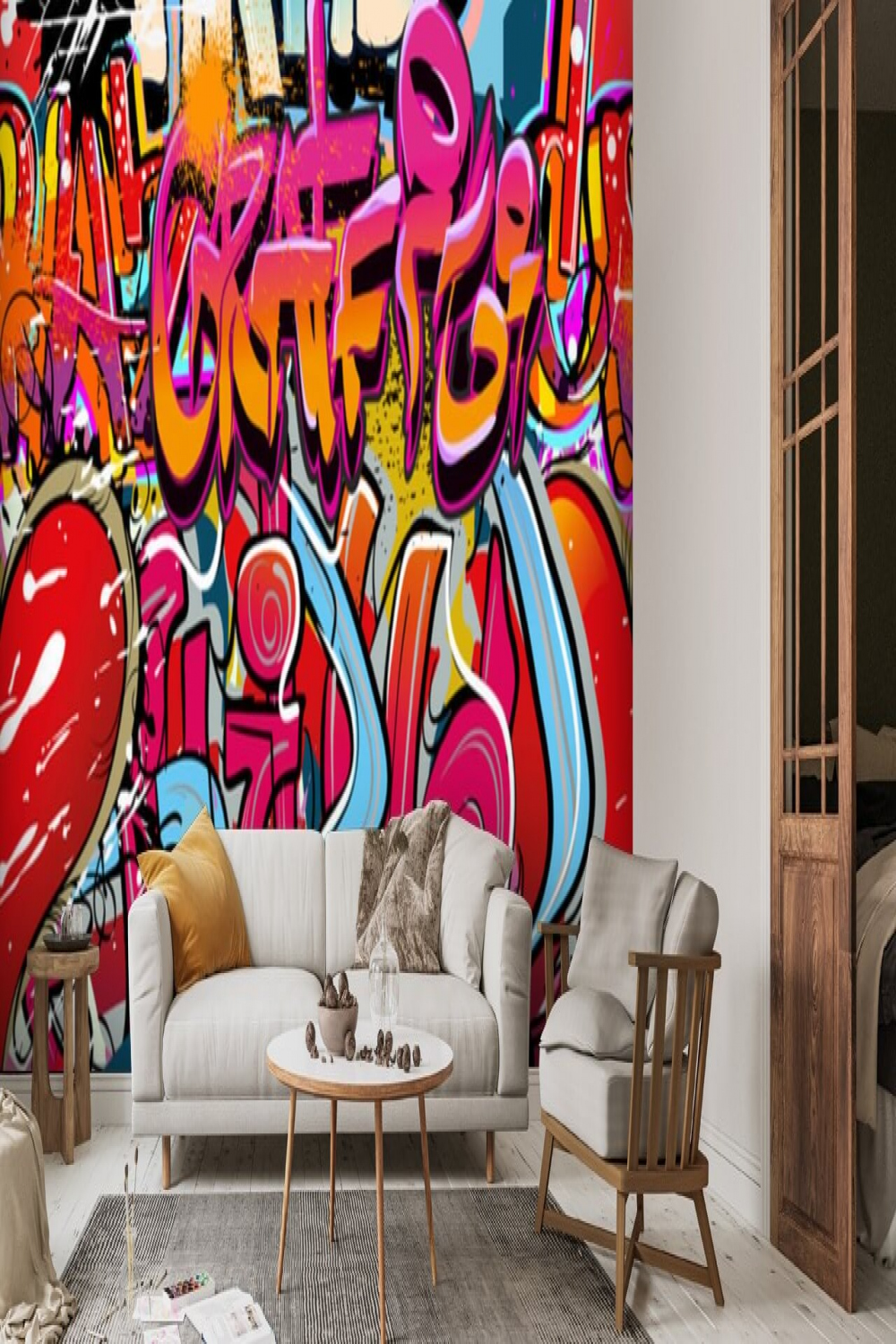 Hip hop graffiti urban art background