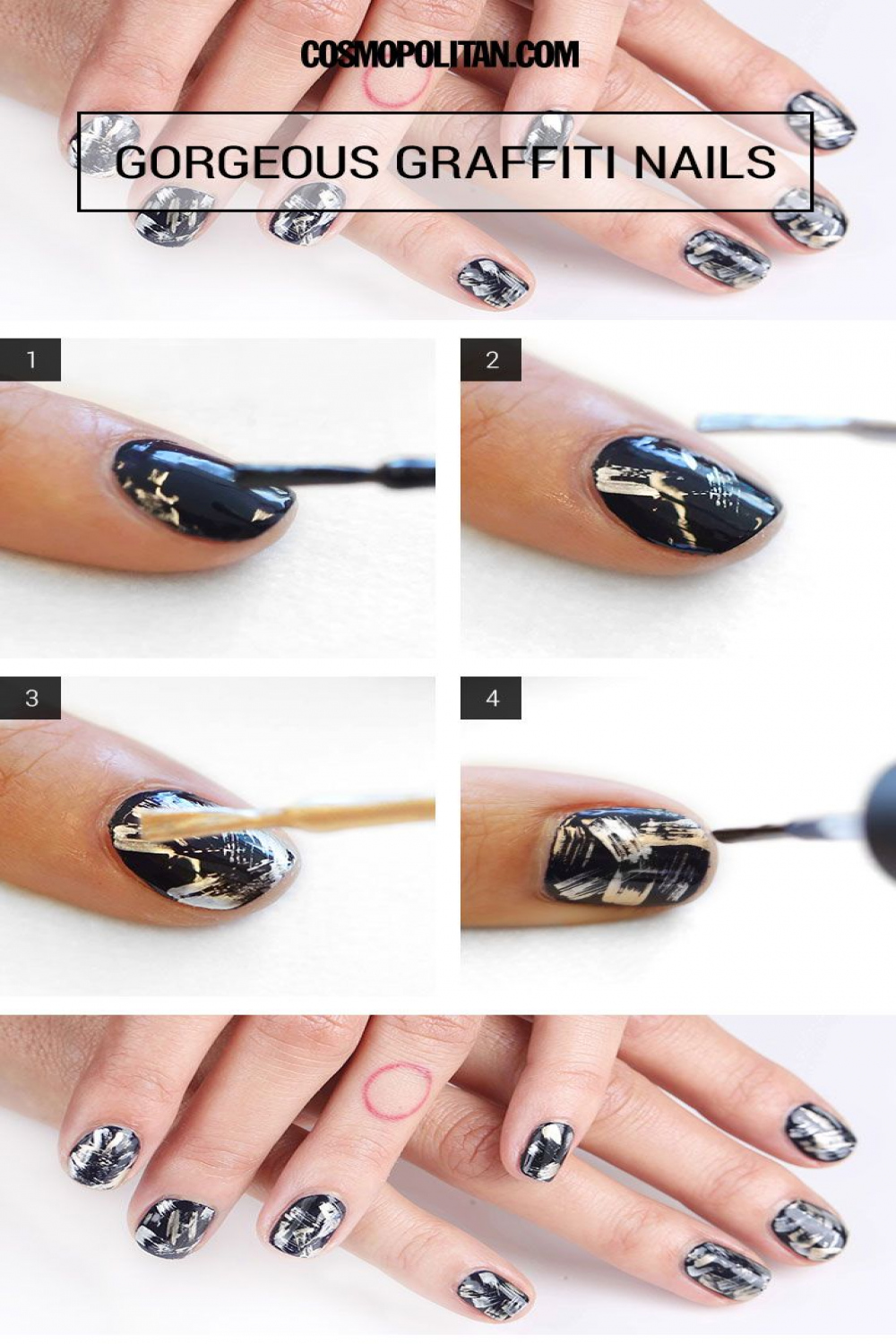 How To Create Edgy Graffiti Nails  Graffiti nails, Trendy nail