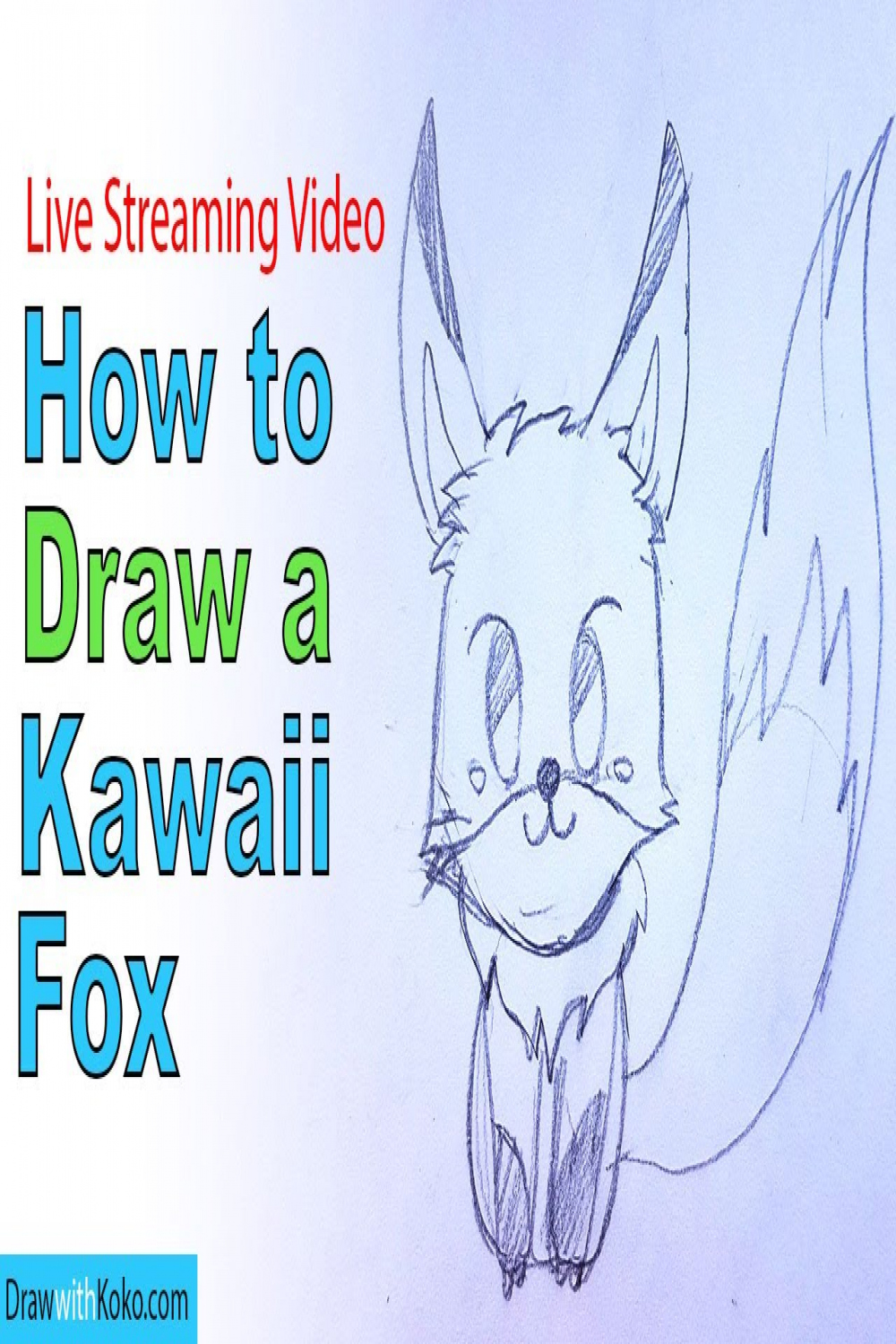 How to draw a cute kawaii Fox - in Anime Style