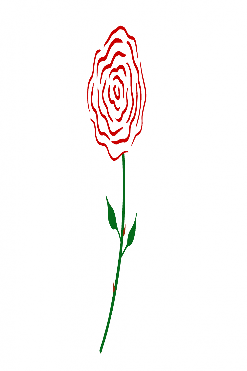 How to Draw a Simple Rose In  Easy Steps -  Tutorial -