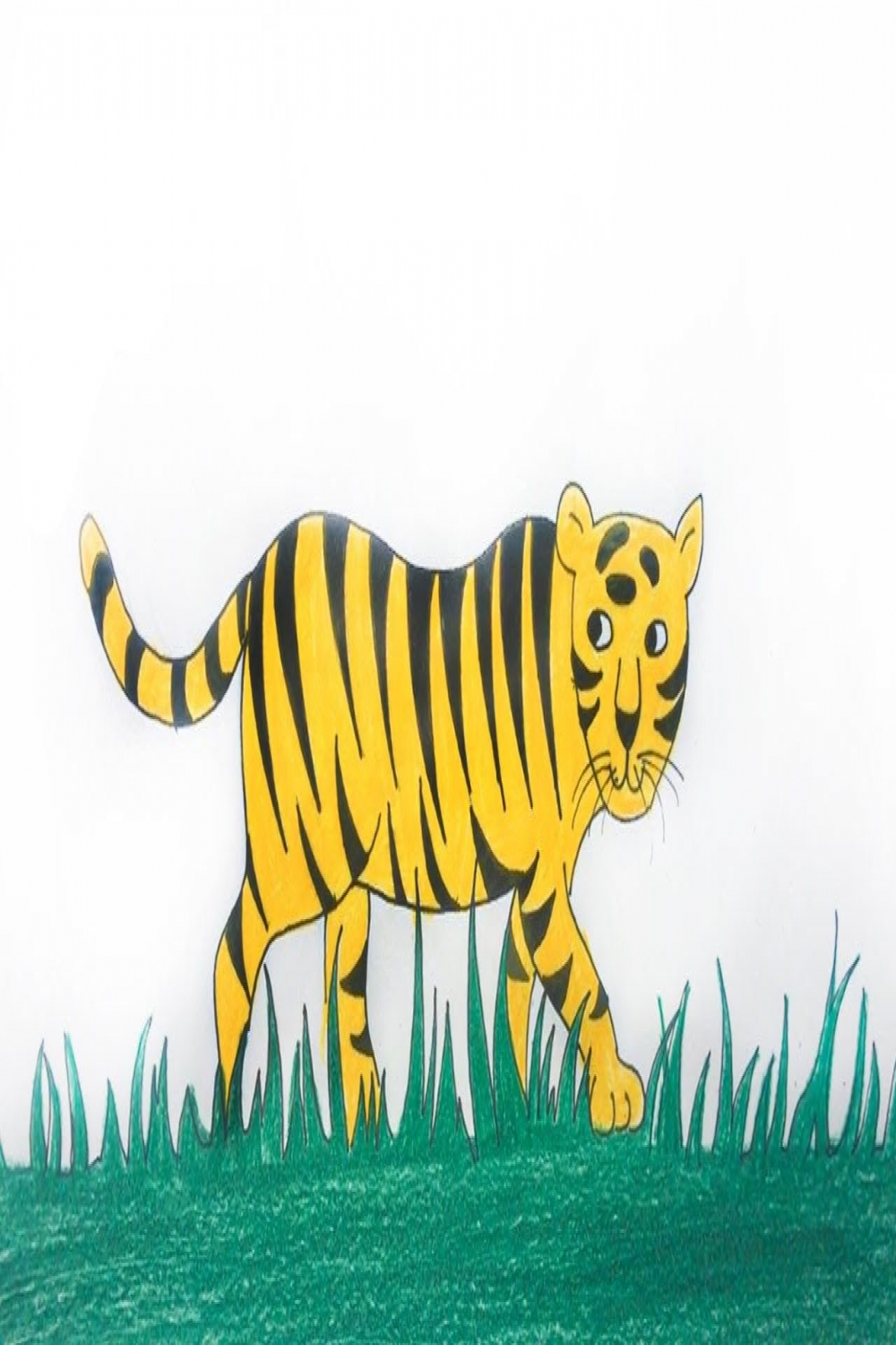 How to draw a tiger  Draw tiger for kids  Tiger drawing