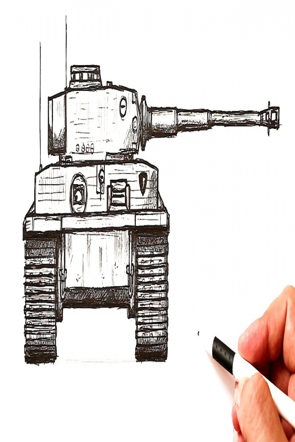 How to draw a Tiger Tank