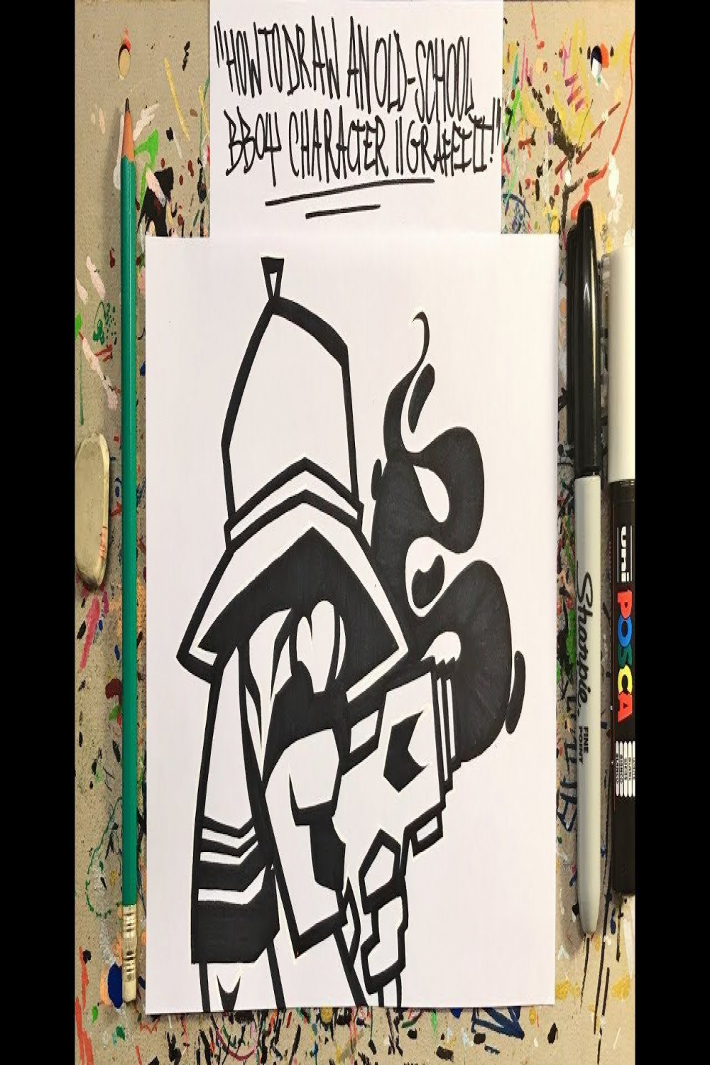 HOW TO DRAW AN OLD-SCHOOL BBOY CHARACTER  GRAFFITI  Graffiti drawing,  Graffiti lettering, Graffiti characters