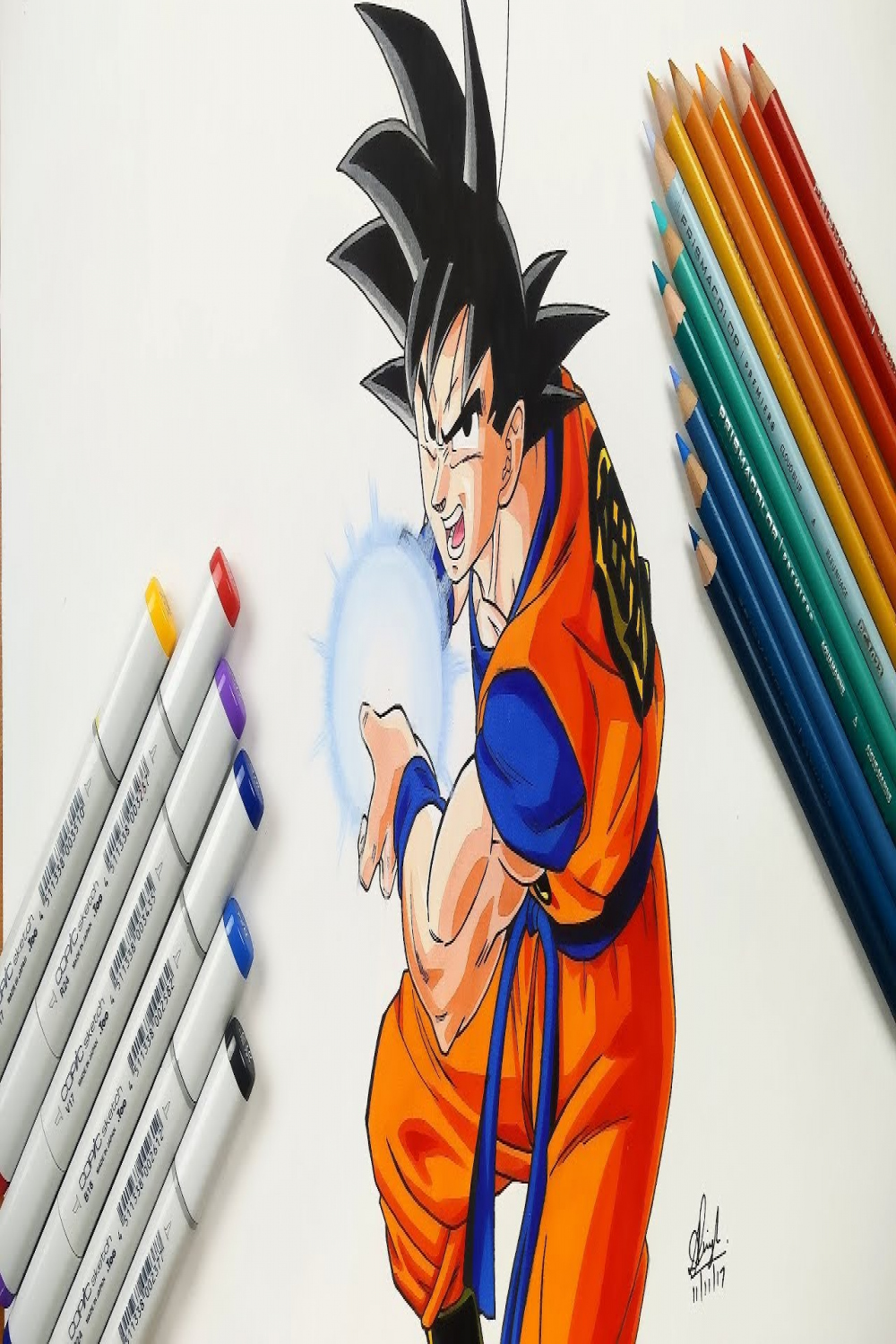 How To Draw Goku Kamehameha - Step By Step (Tutorial) - Dragonball Super