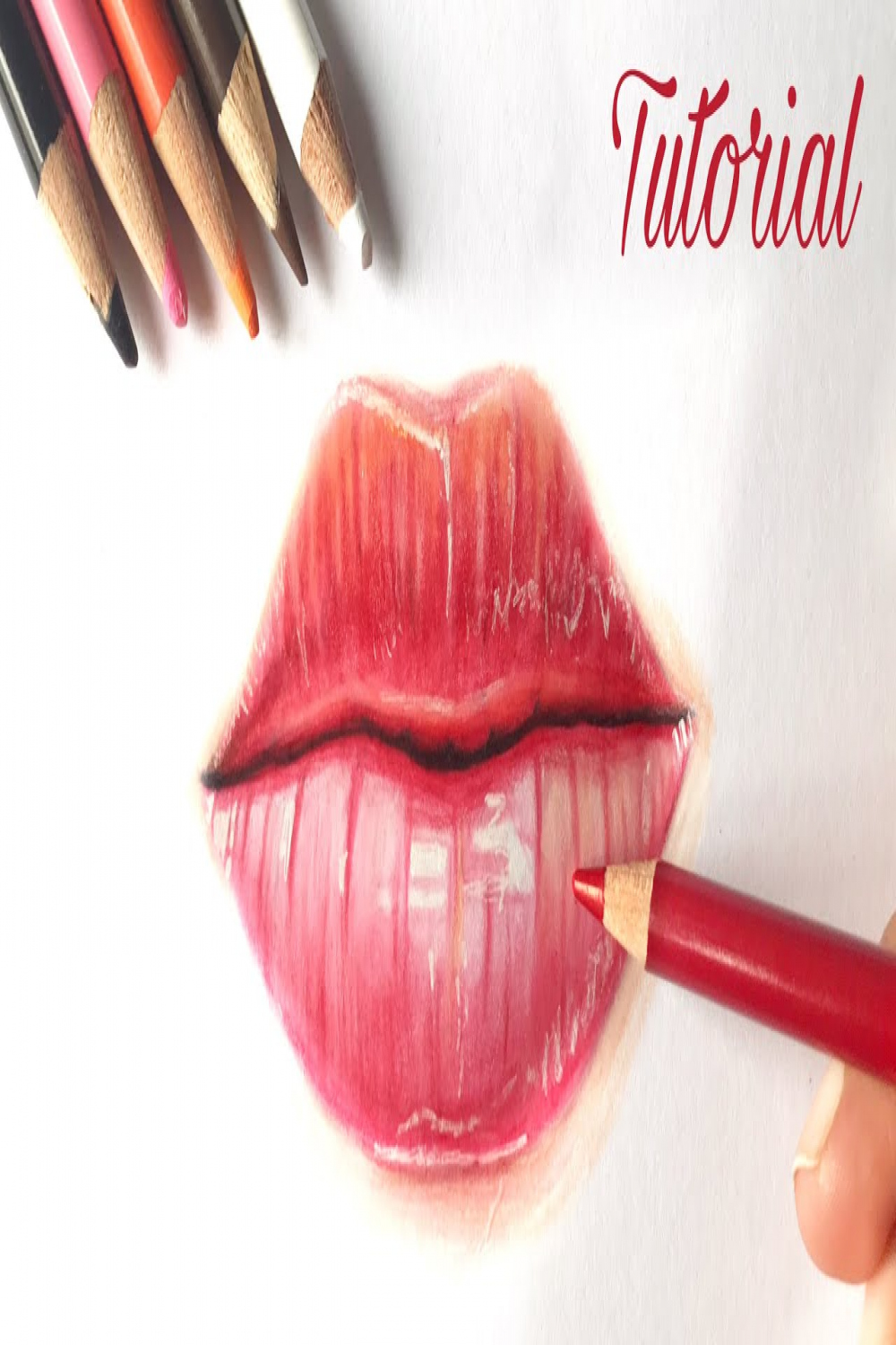 How To Draw Lips  Colored Pencil Tutorial