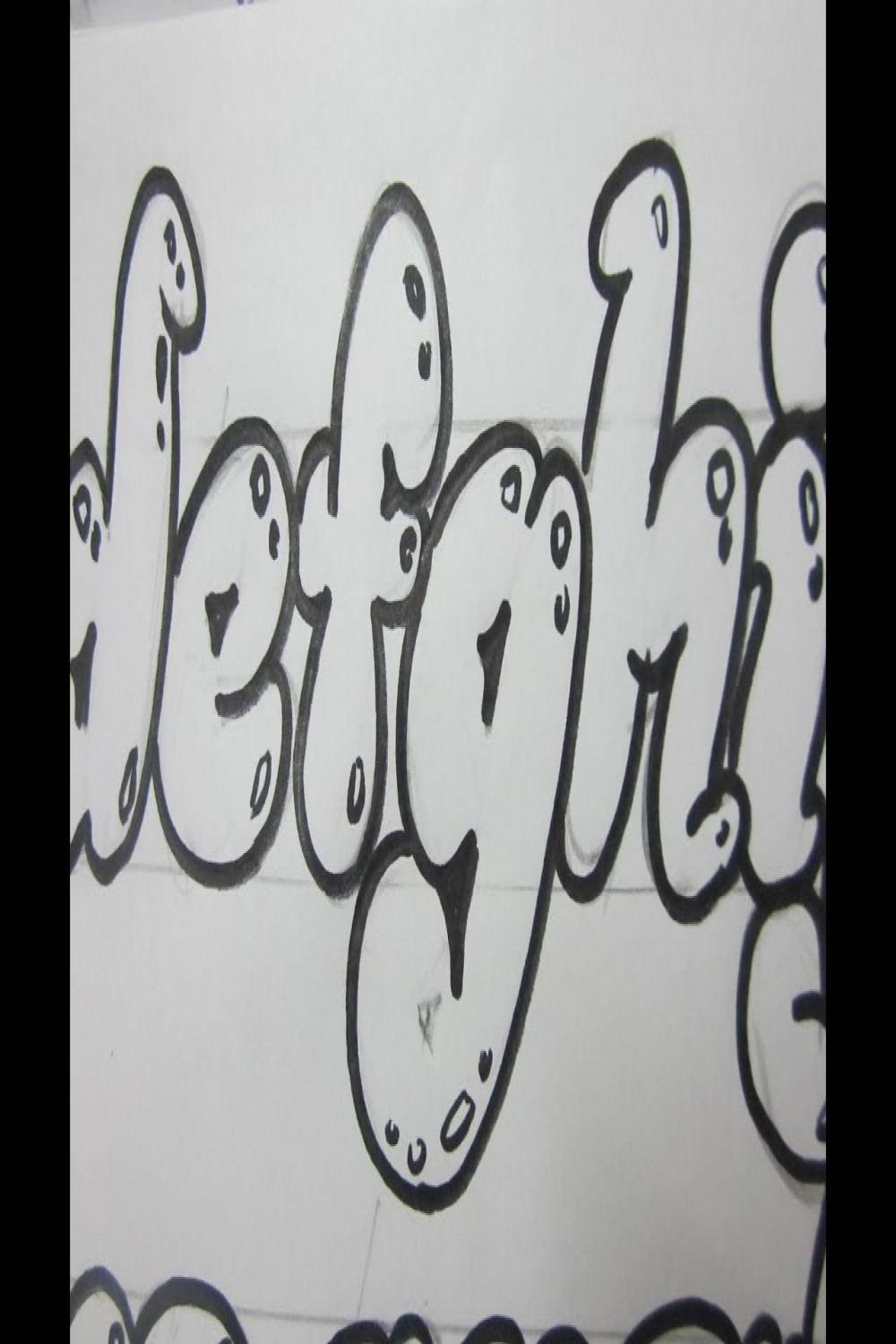 How To Draw Lower Case Letters - Bubble Letters