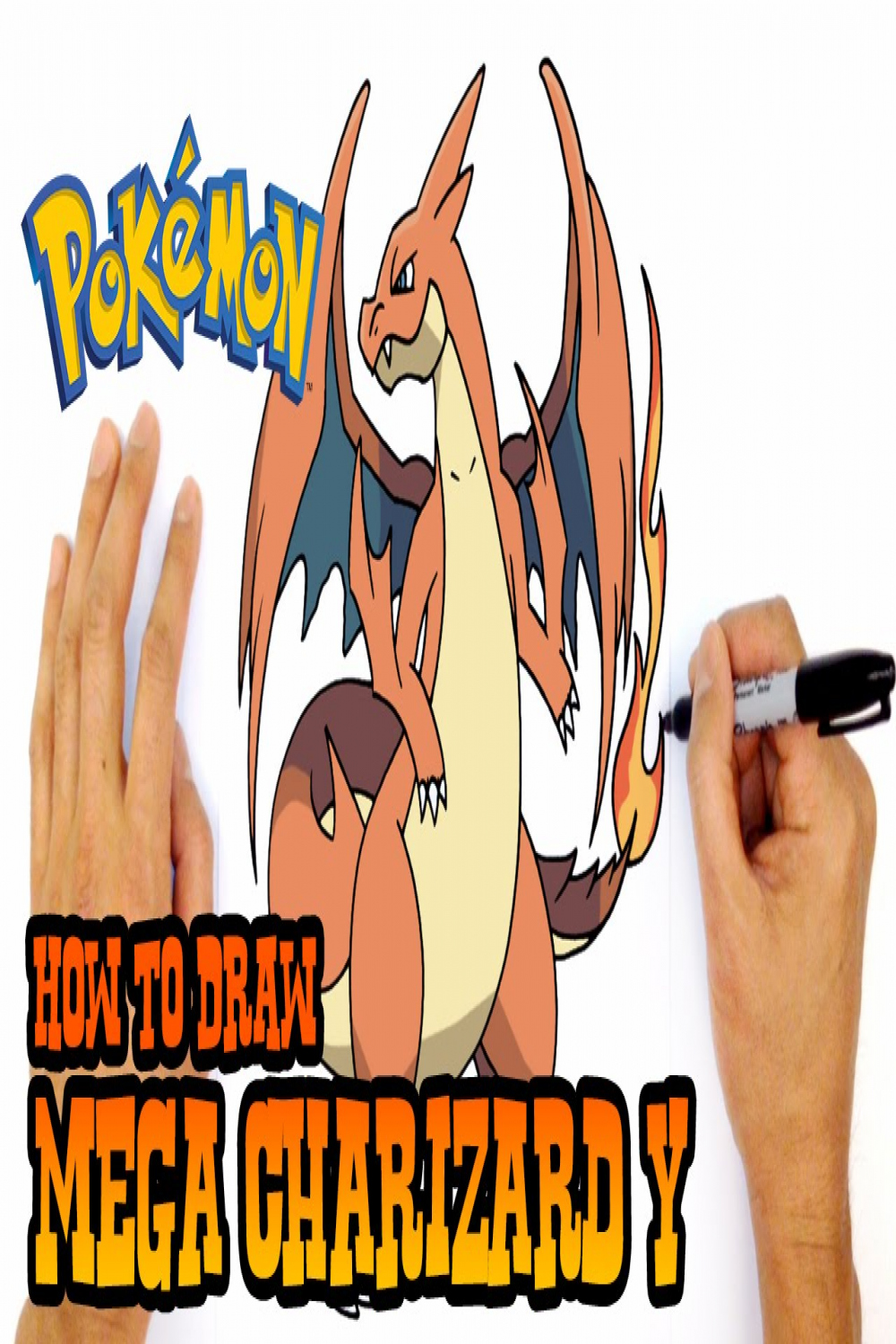 How to Draw Mega Charizard Y  Pokemon