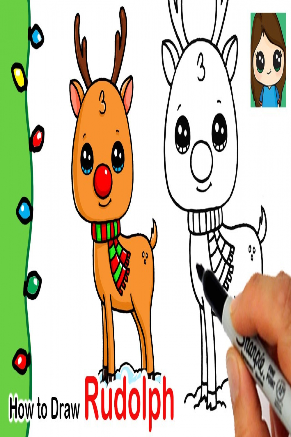 How to Draw Rudolph  Christmas Series #