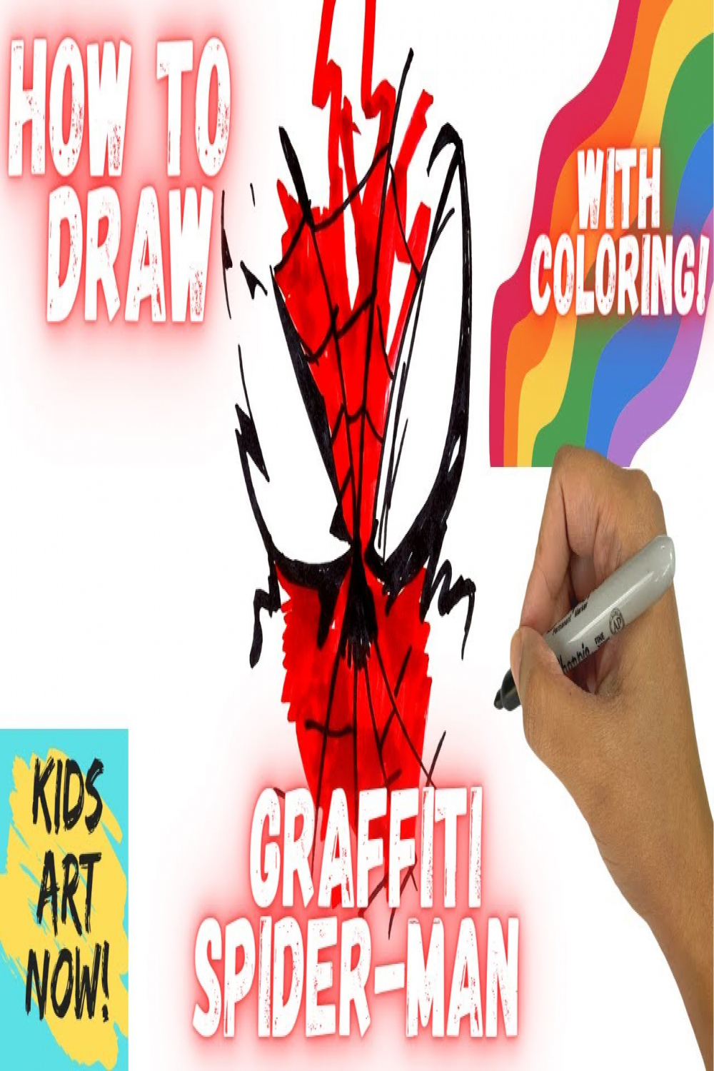 How to Draw Spider-man Graffiti!