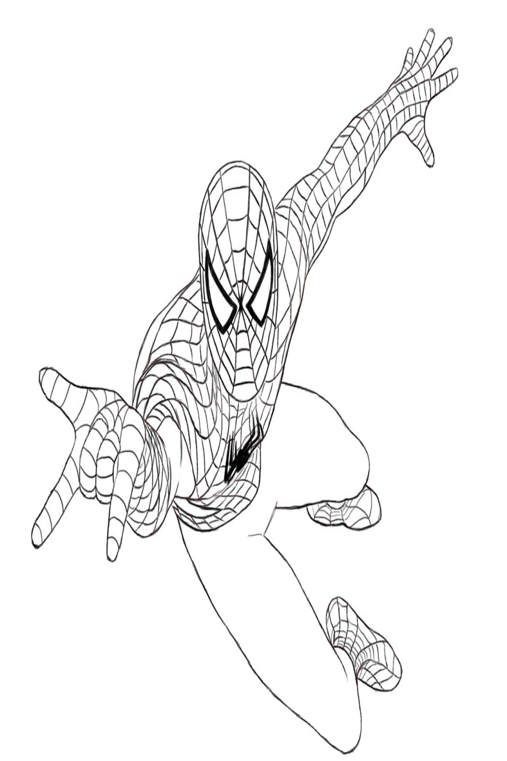 How To Draw Spiderman - Draw Central  Disegni da colorare lego