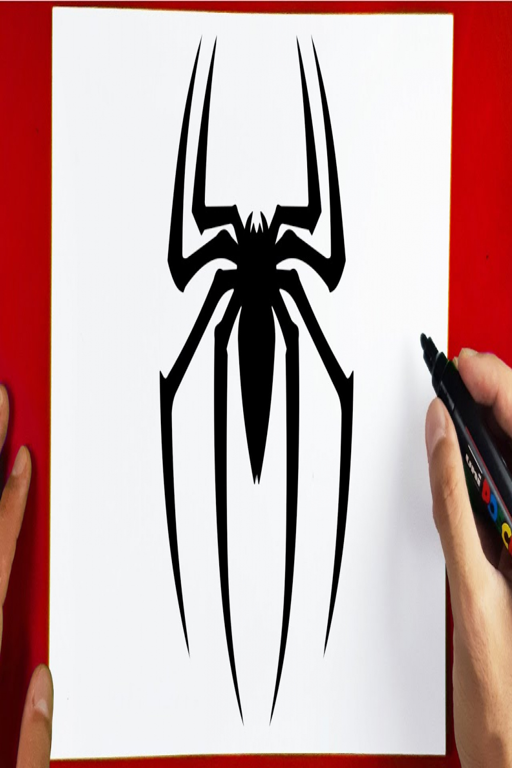 How to Draw Spiderman LOGO