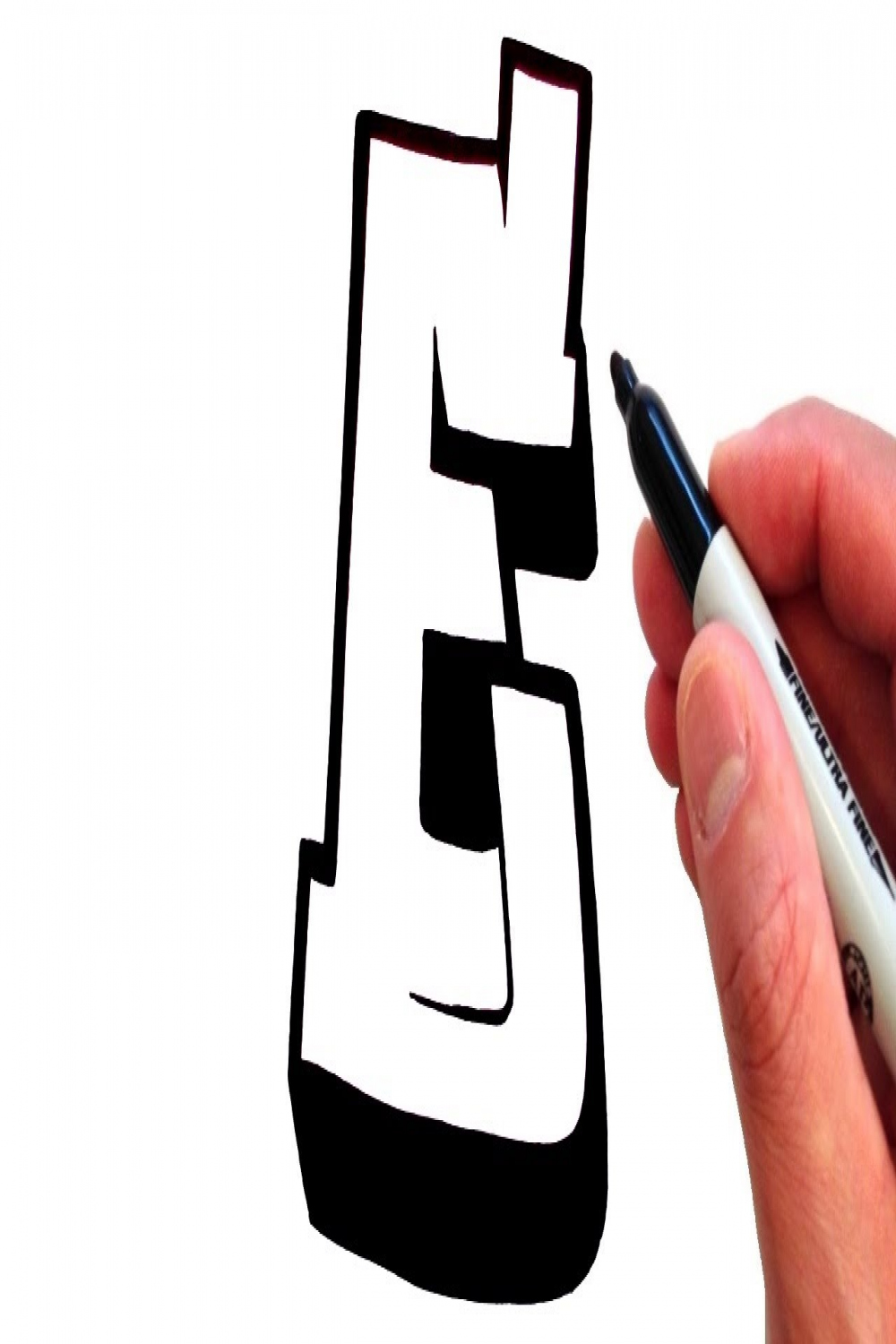 How to Draw the Letter E in Graffiti Style - EASY!