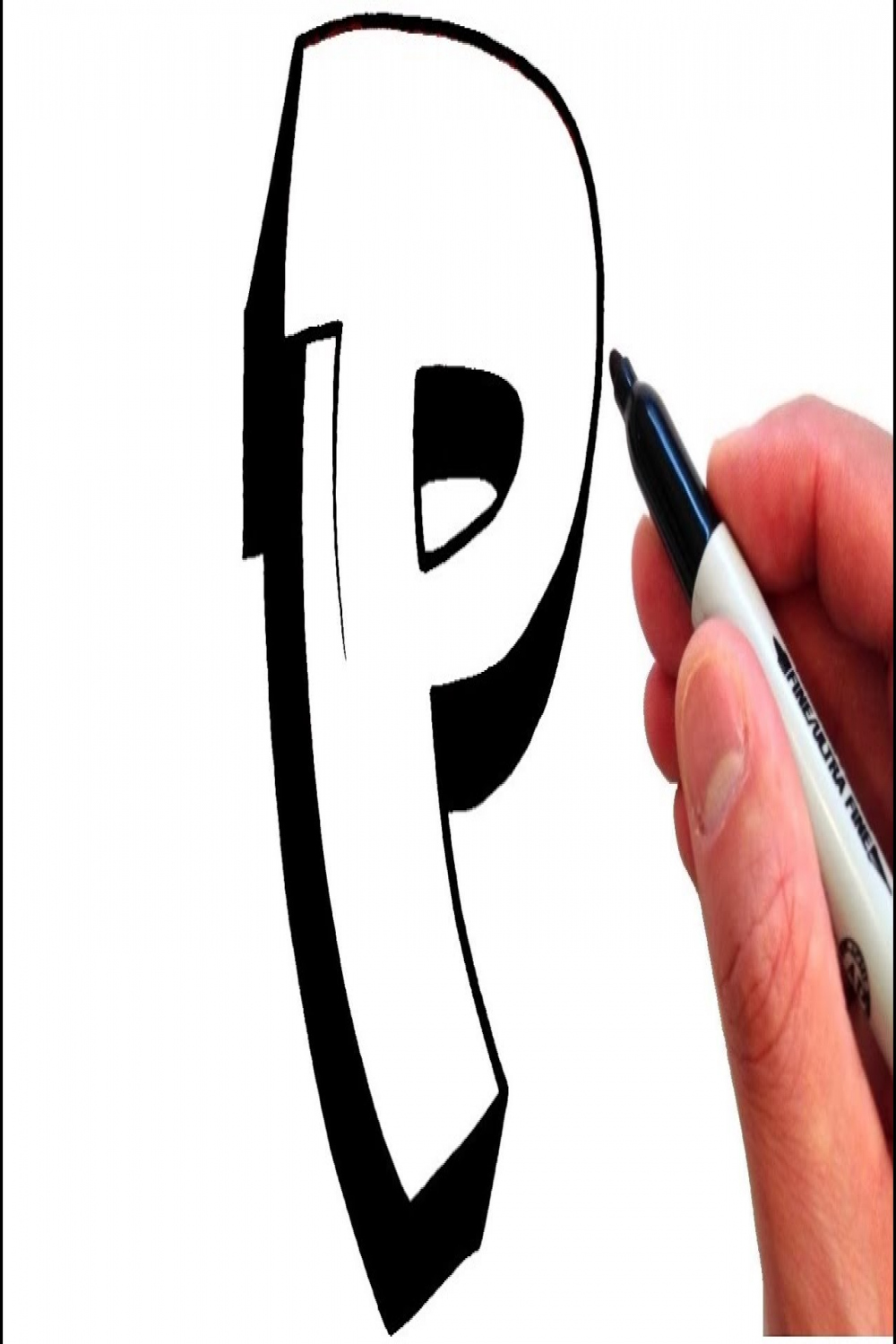 How to Draw the Letter P in Graffiti Style - EASY!