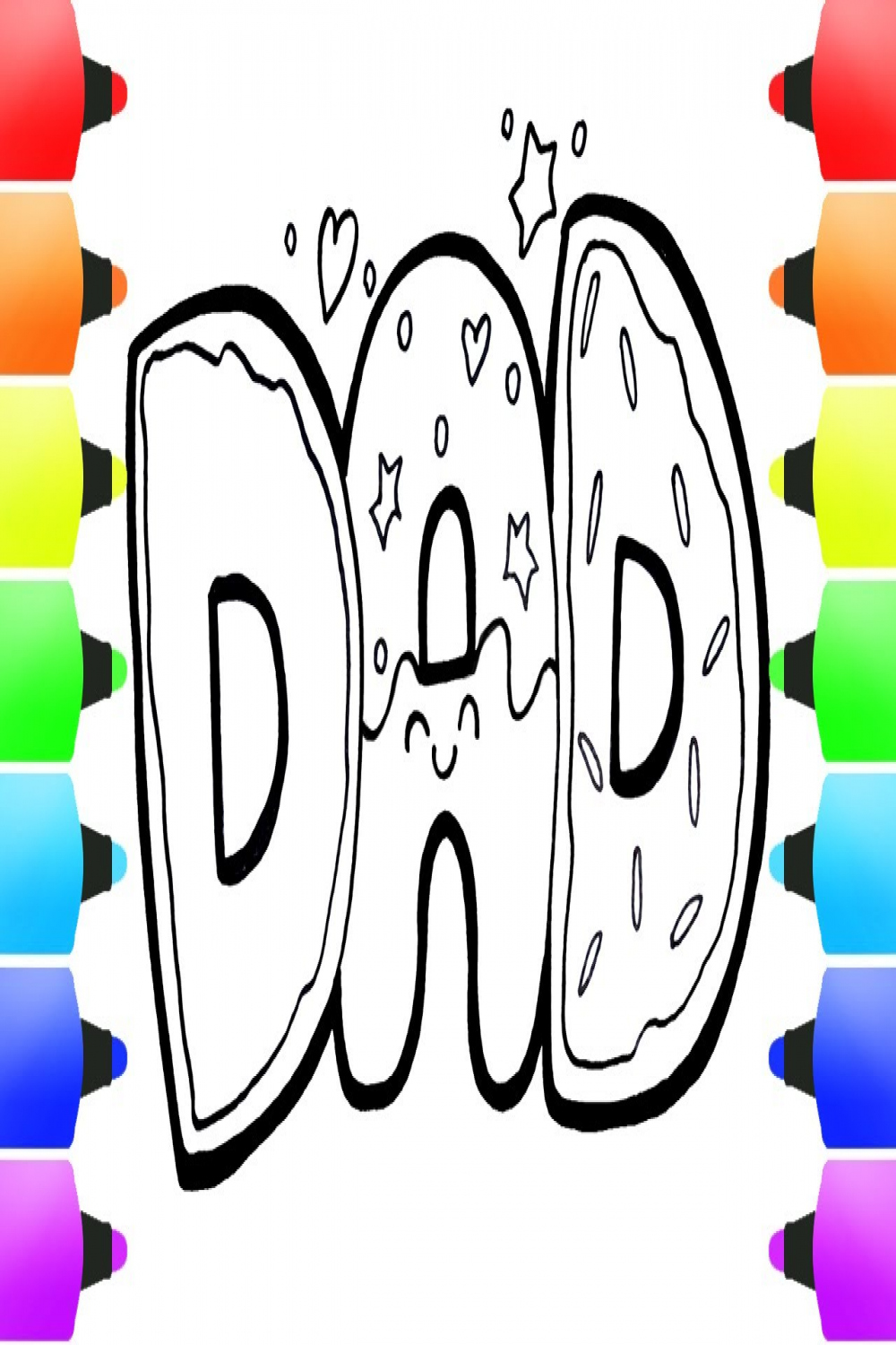 How to Draw the Word DAD  Graffiti Drawing for Kids - Coloring Pages and  Graffiti for Children