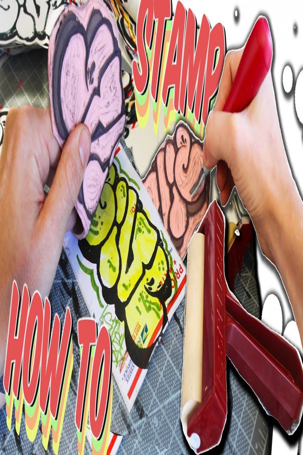 How To Make a Stamp  Graffiti Throwie on Stickers