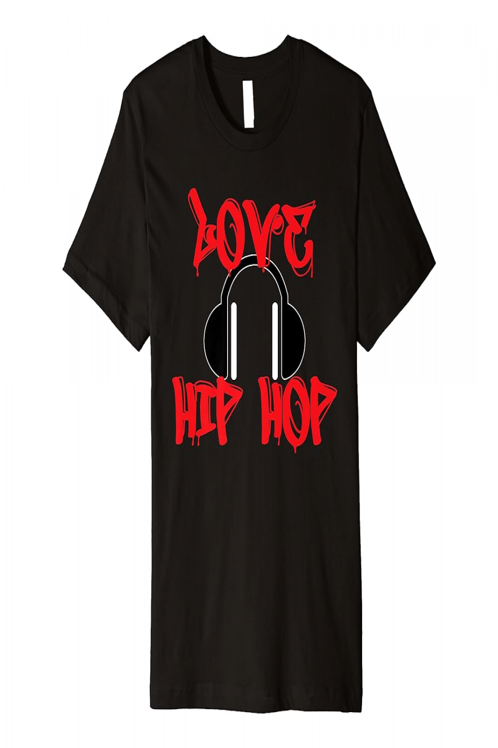 I Love Hip Hop Graffiti Letters DJ Headphones Premium T-Shirt