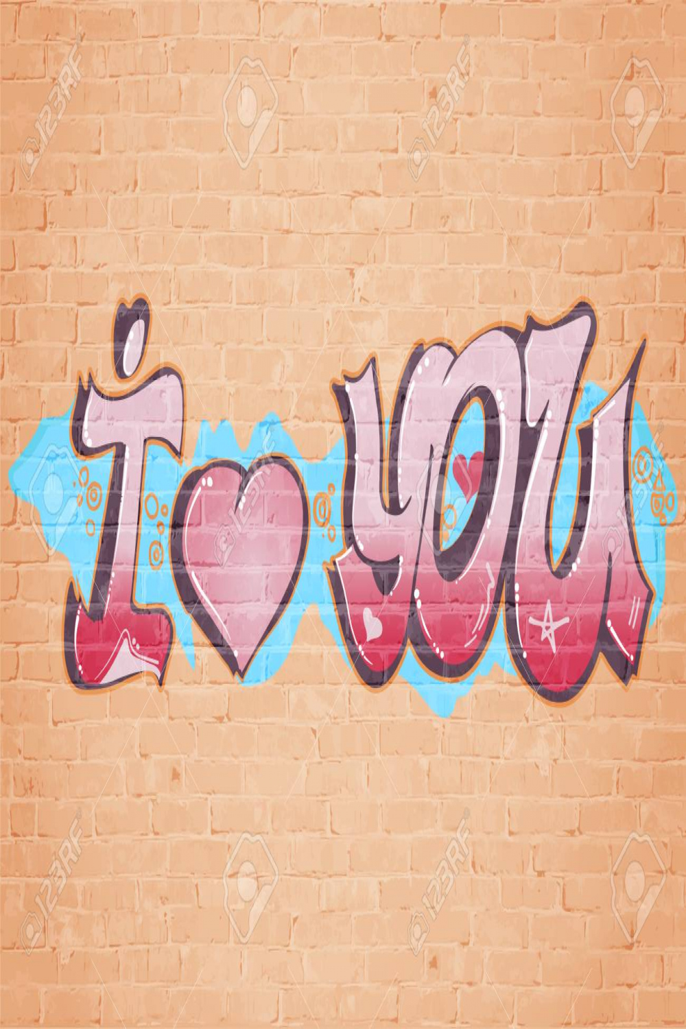 I Love You Graffiti Style Royalty Free SVG, Cliparts, Vectors, and