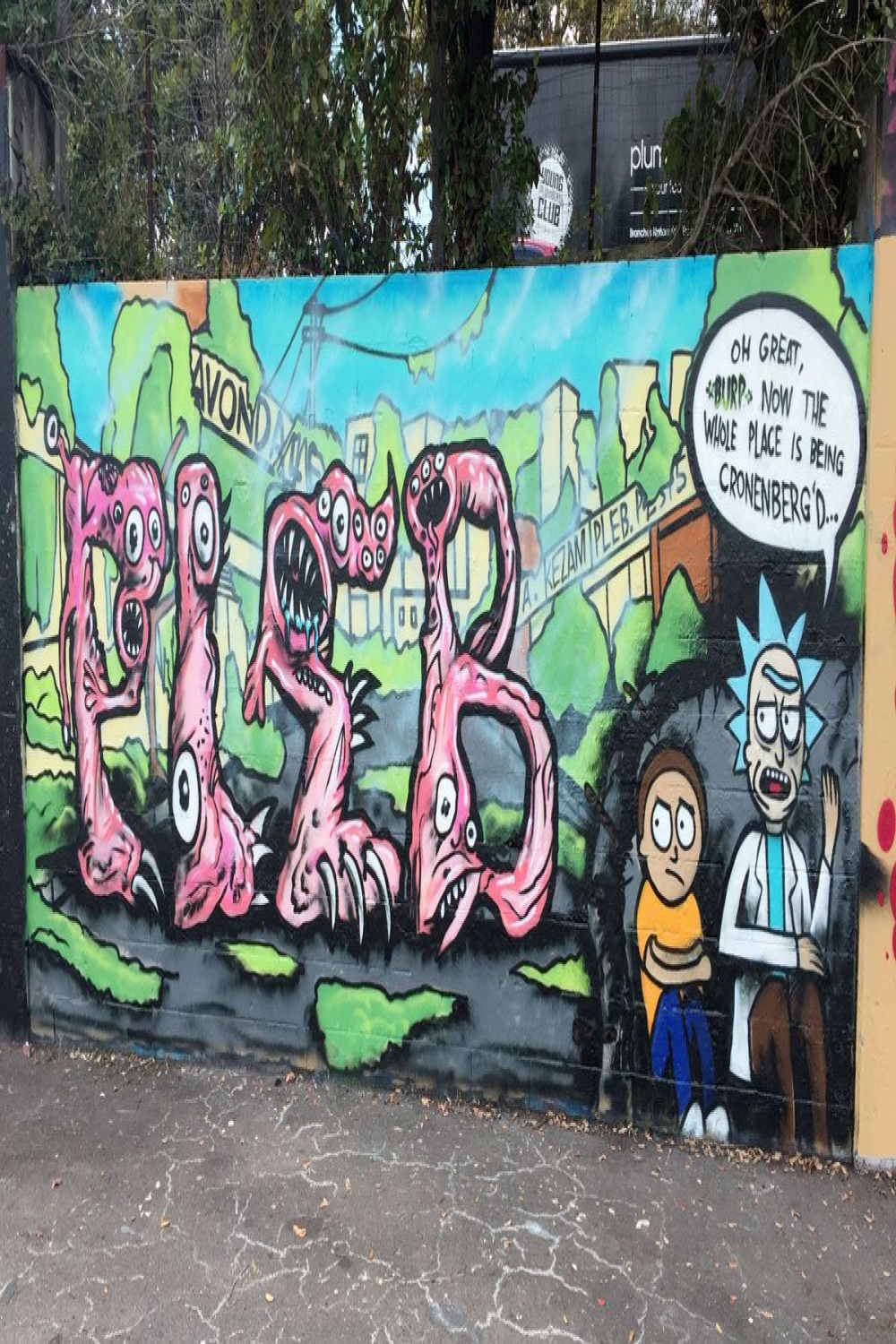 I painted some Rick and Morty-themed graffiti  Graffiti, Graffiti