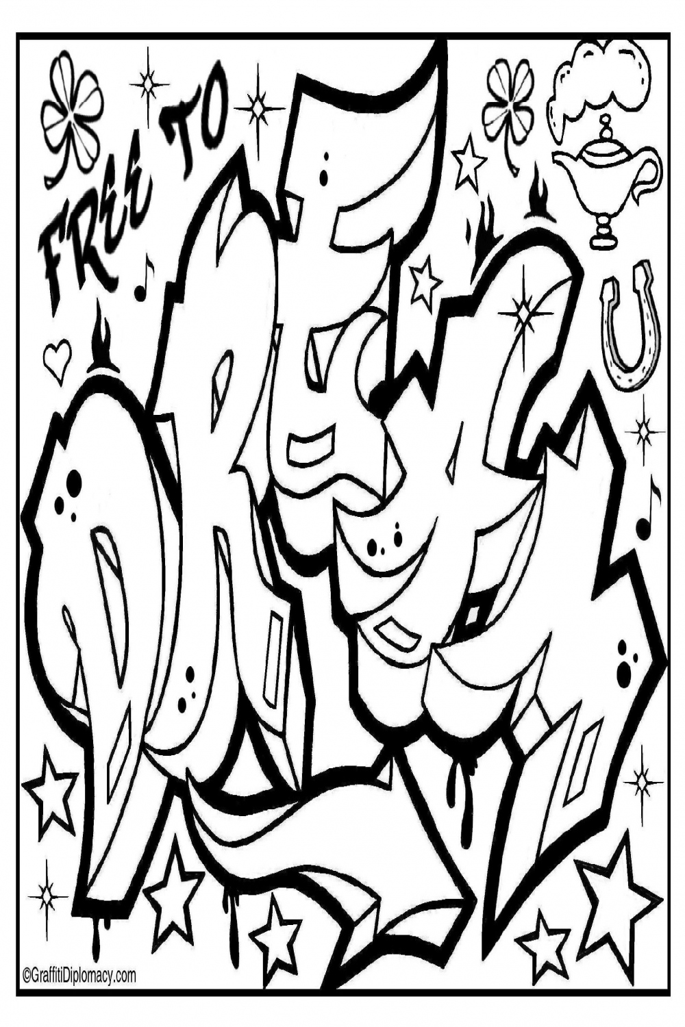 Image result for graffiti outline alphabet  Love coloring pages