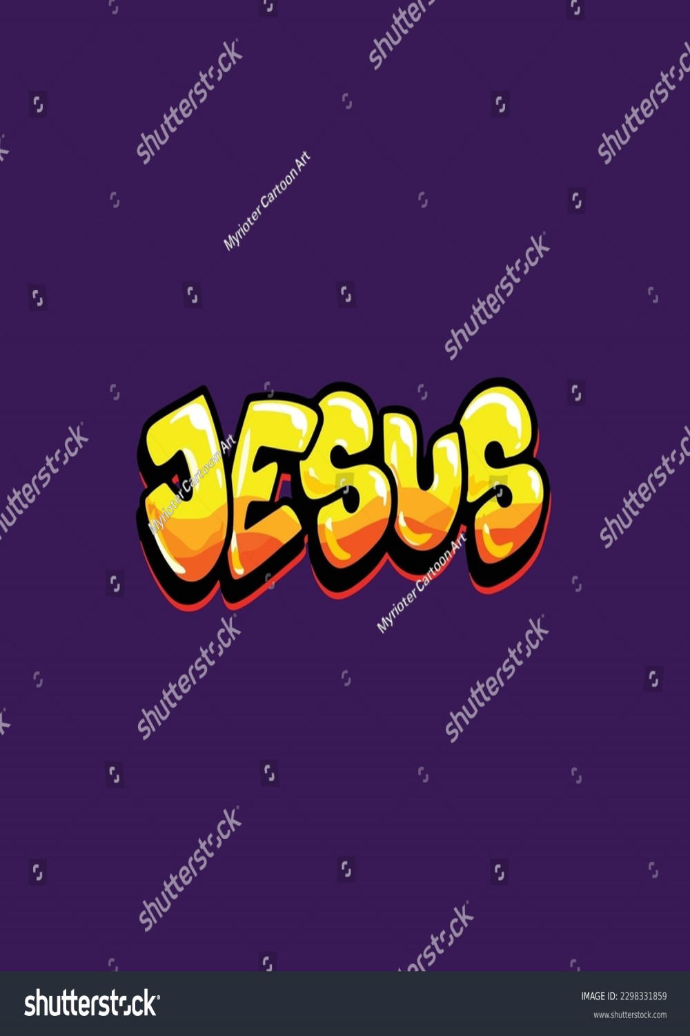 Jesus Graffiti Font Word Street Art Stock Vector (Royalty Free