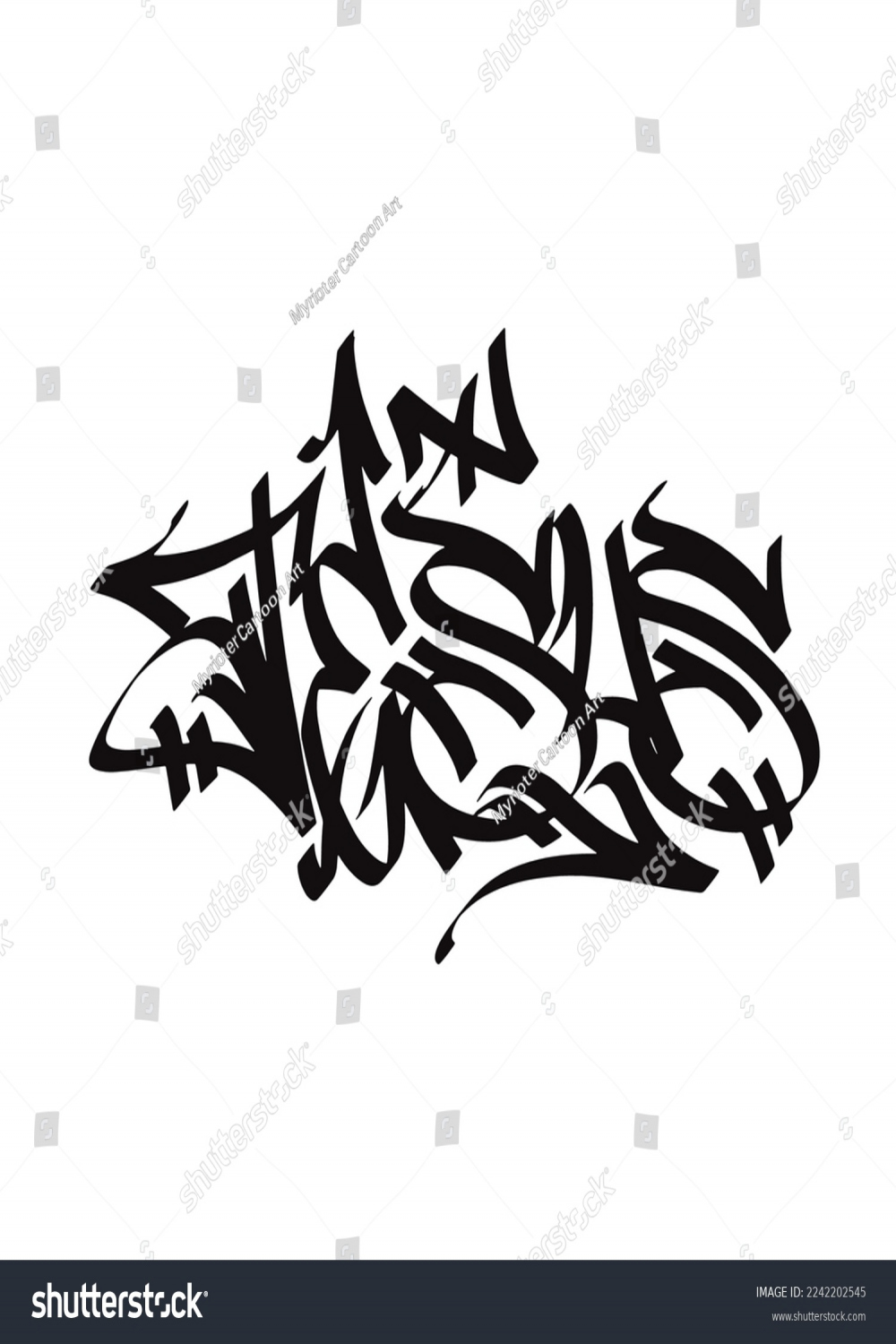 Jesus Wort Text Street Art Graffiti-Taging: Stock-Vektorgrafik