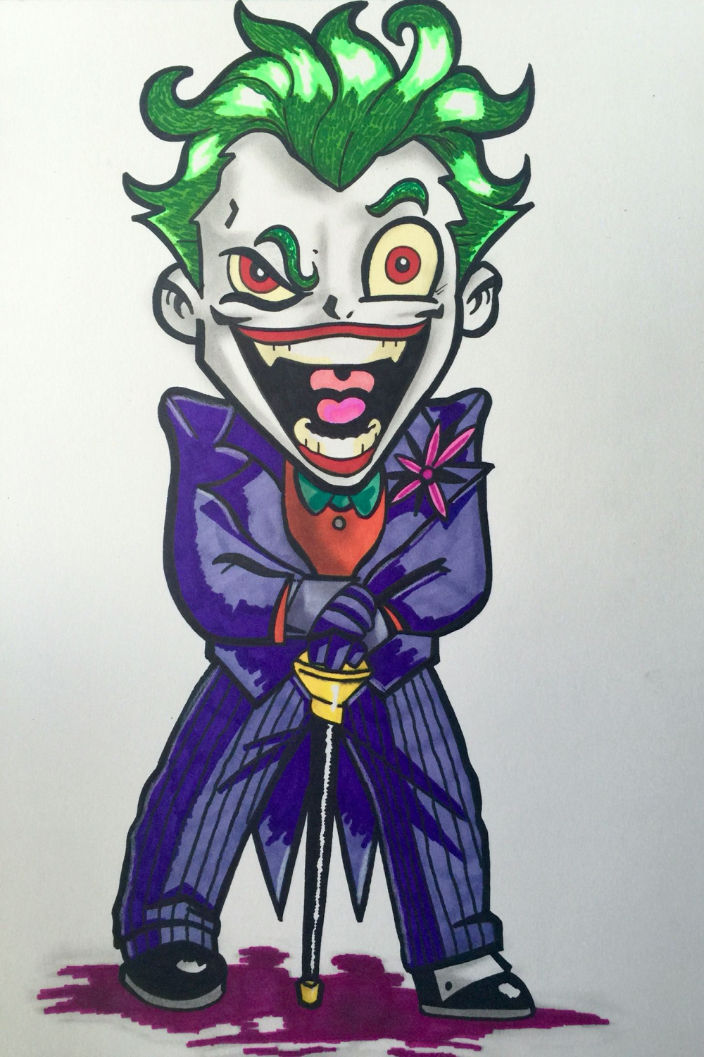 Joker chibi art  Graffiti style art, Warrior tattoo sleeve