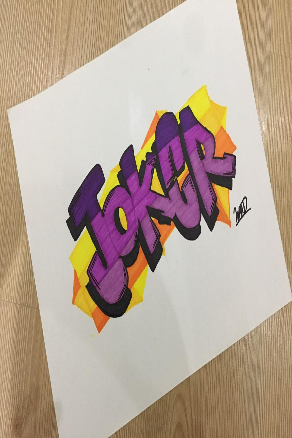 Joker Graffiti- Simple Style ByWard  Graffiti lettering, Graffiti