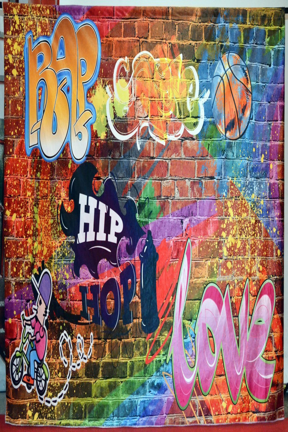 Kate Graffiti Hip Hop Backdrops bunte Backsteinmauer Hintergrund er Party  Dekoration