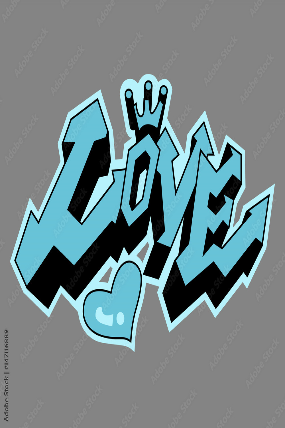 Love in Graffiti style painting, vector Stock-Vektorgrafik  Adobe