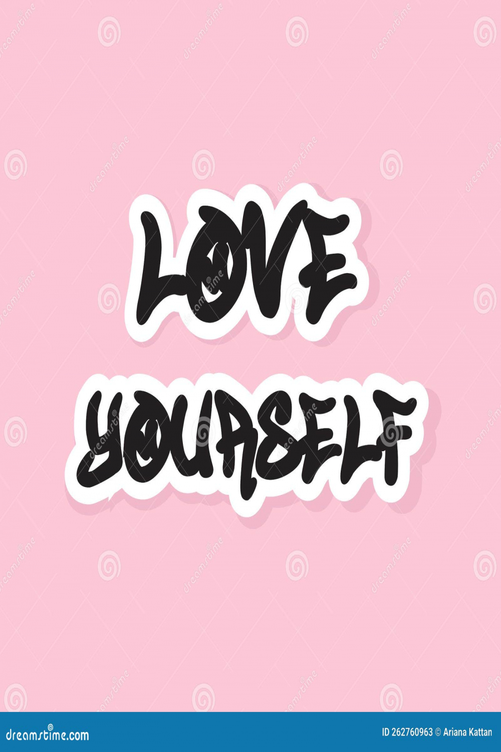 Love Yourself Graffiti Style Quote