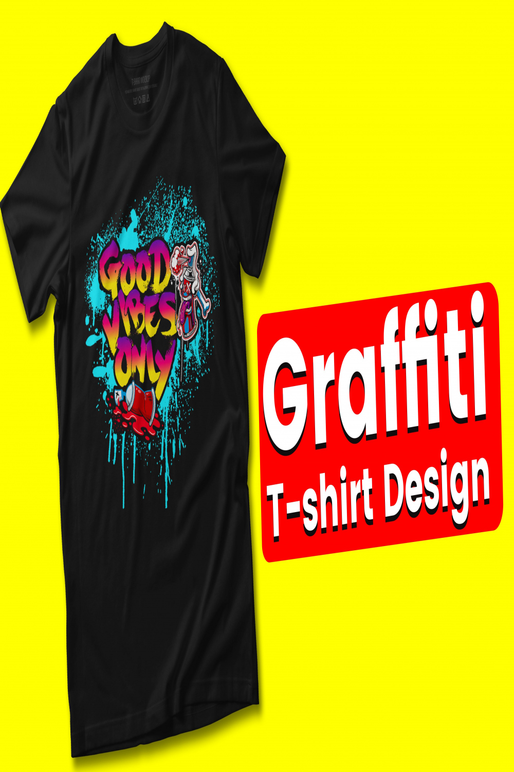 Machen sie moderne schriftzüge mit individuellem graffiti-t-shirt