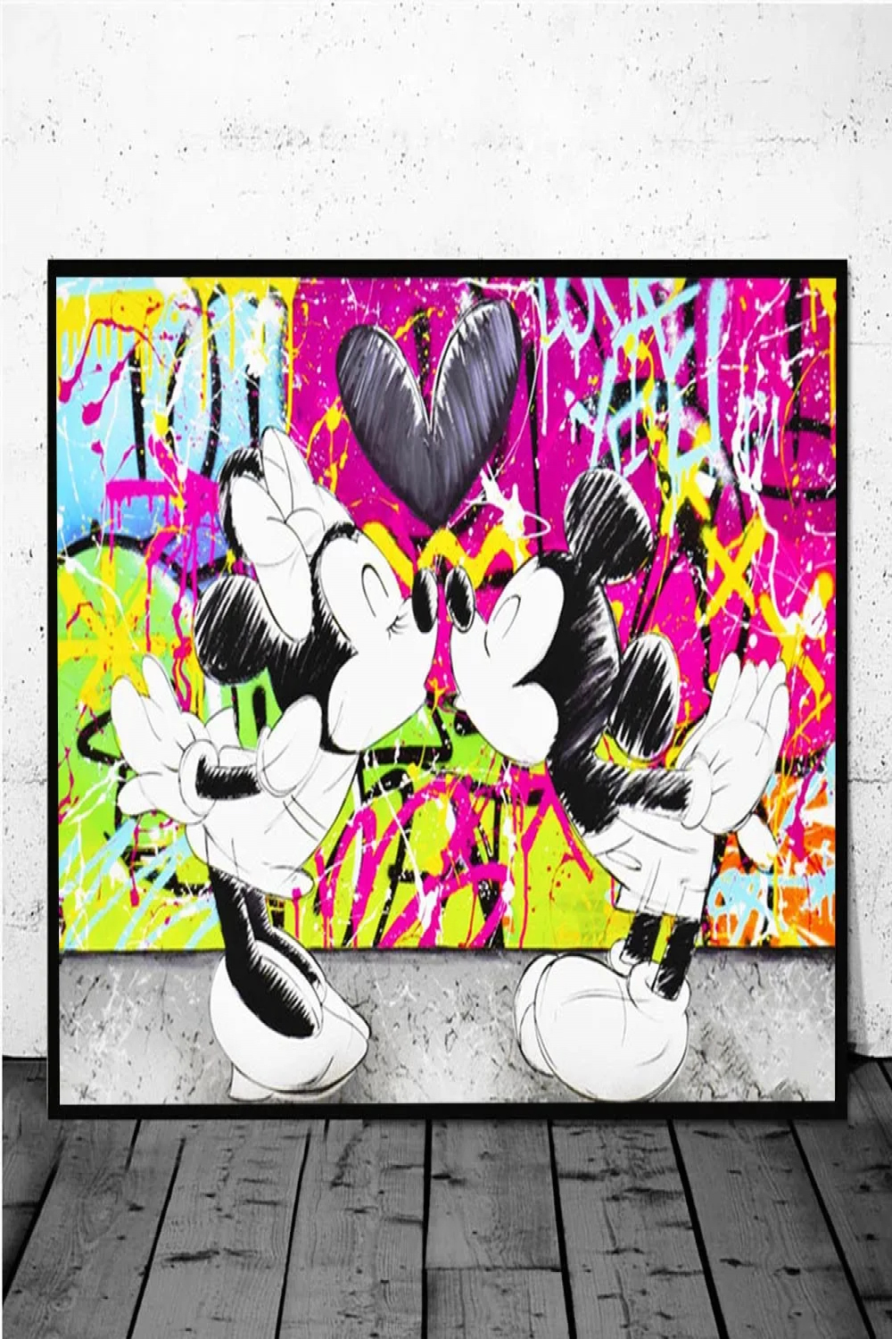 Mickey Maus Spray Graffiti Wand Kunst Abstrakte Disney Poster Und