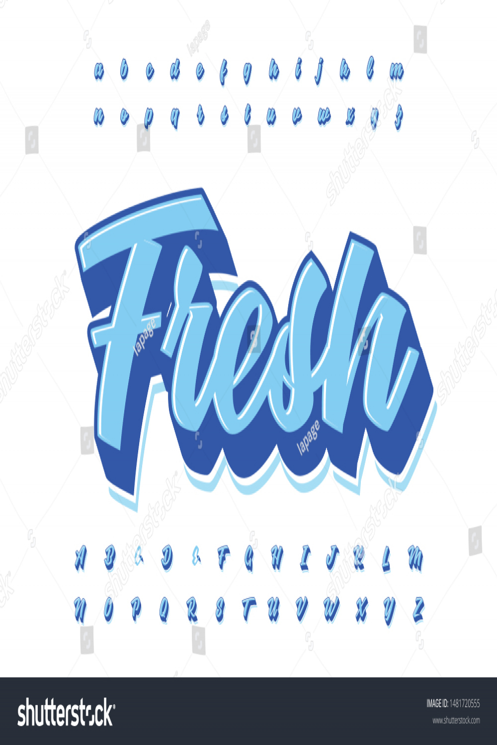 Modern Graffiti Font Effect Highlight Shadow Stock Vector (Royalty