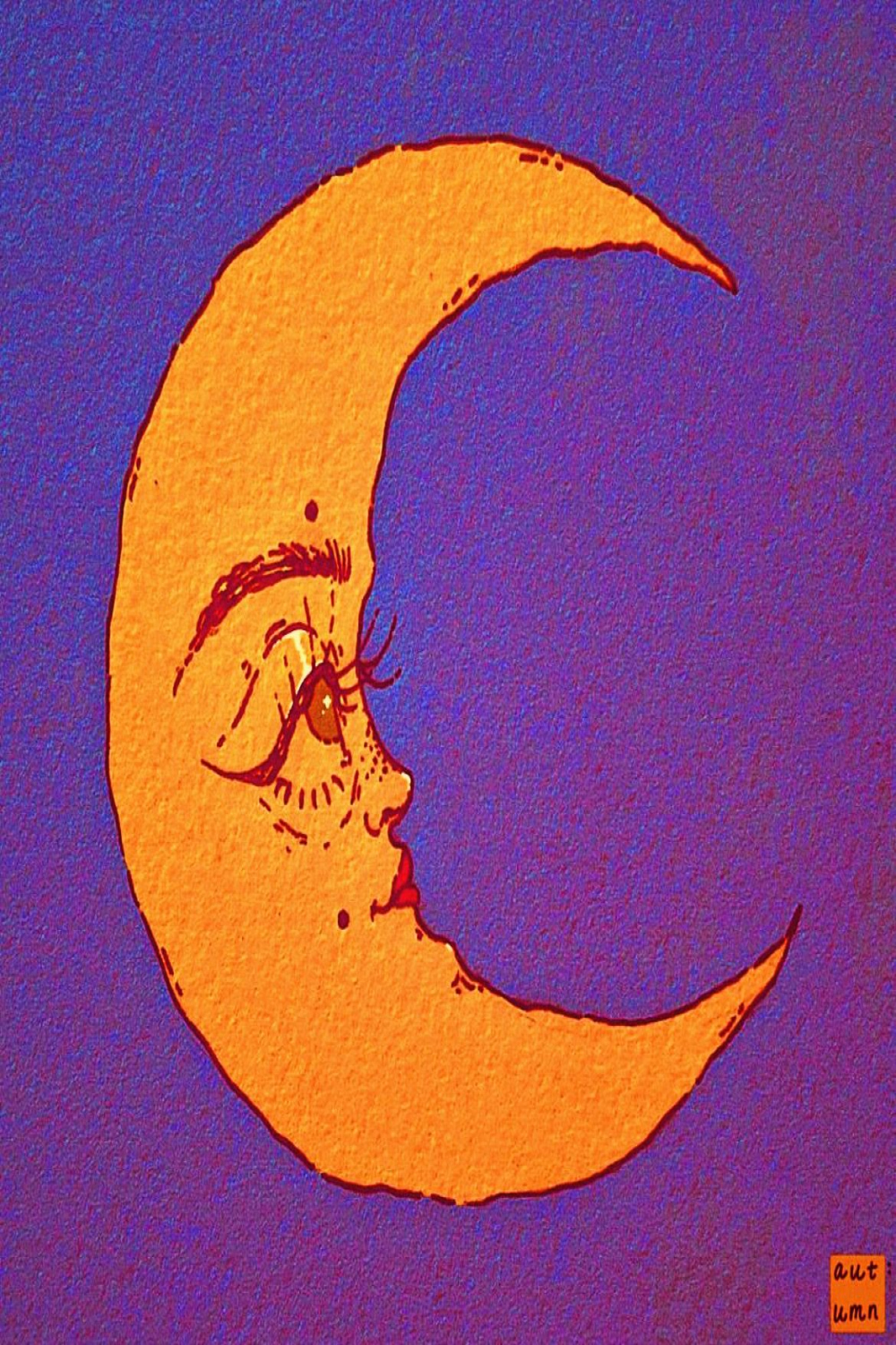 moon hippie aesthetic in   Mini canvas art, Hippie aesthetic